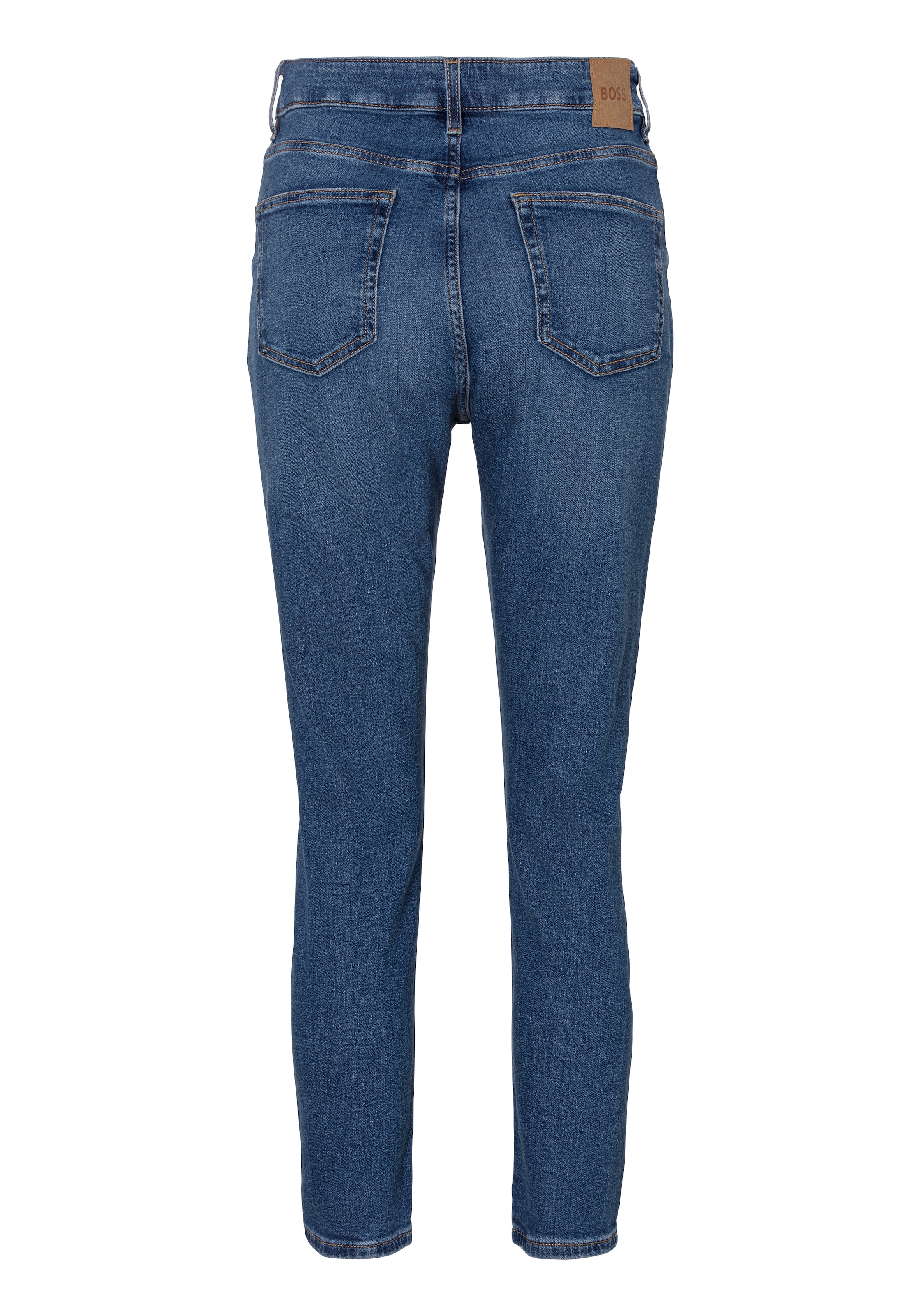 BOSS ORANGE Slim-fit-Jeans »C_ELSA MR 3.0 Premium Damenmode«, mit BOSS Logo aus Metall