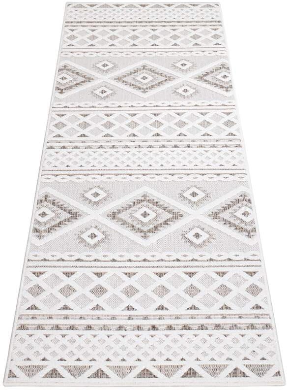 Carpet City Teppich »In-& Outdoorteppich Santorini 435, 3D-Effekt, Boho-Look« rechteckig 5 mm Höhe Wetterfest & UV-beständig für Terrasse, Balkon, Küche, Flur