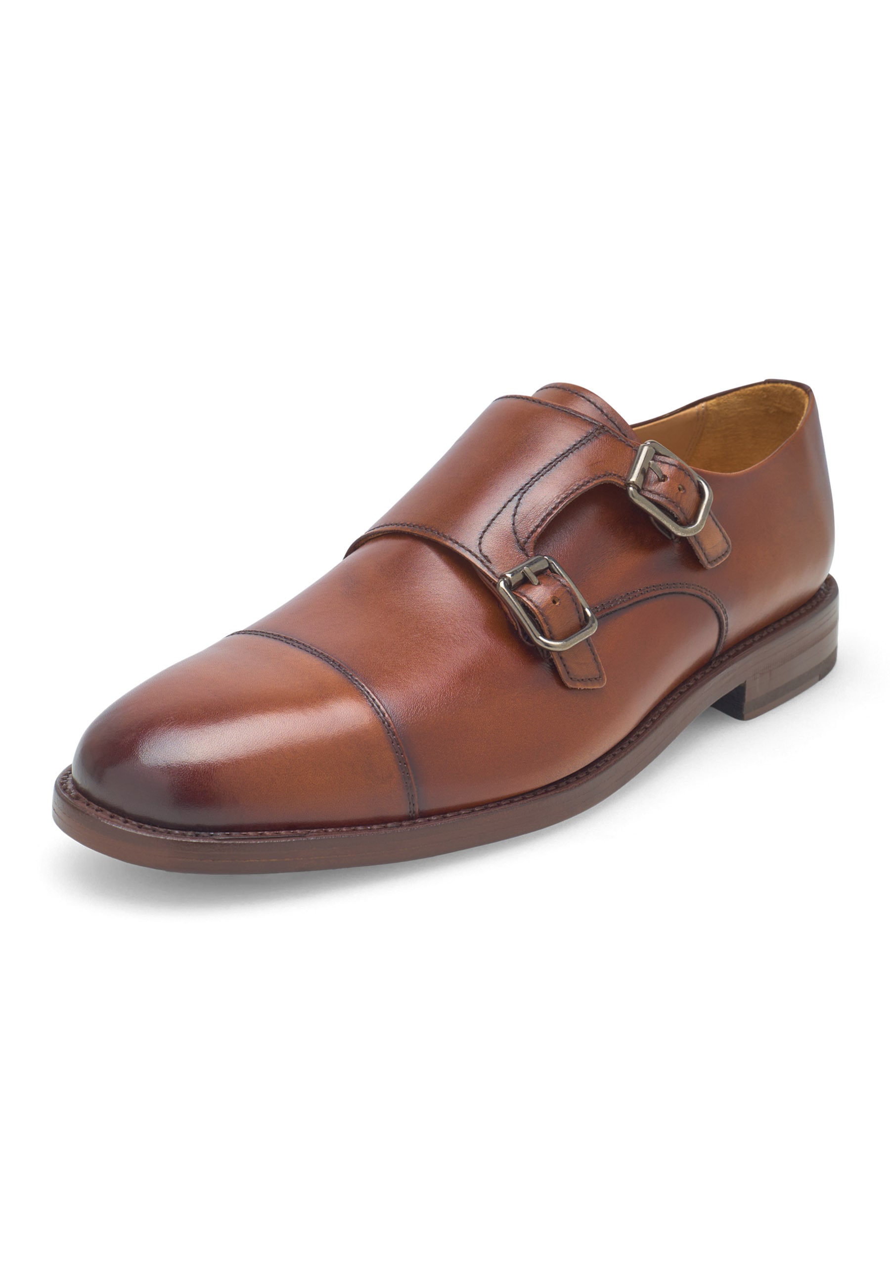 Henry Stevens Schnürschuh »Winston CDM«, Herren Businessschuh Double Monk Strap handgefertigt, Lederschuh