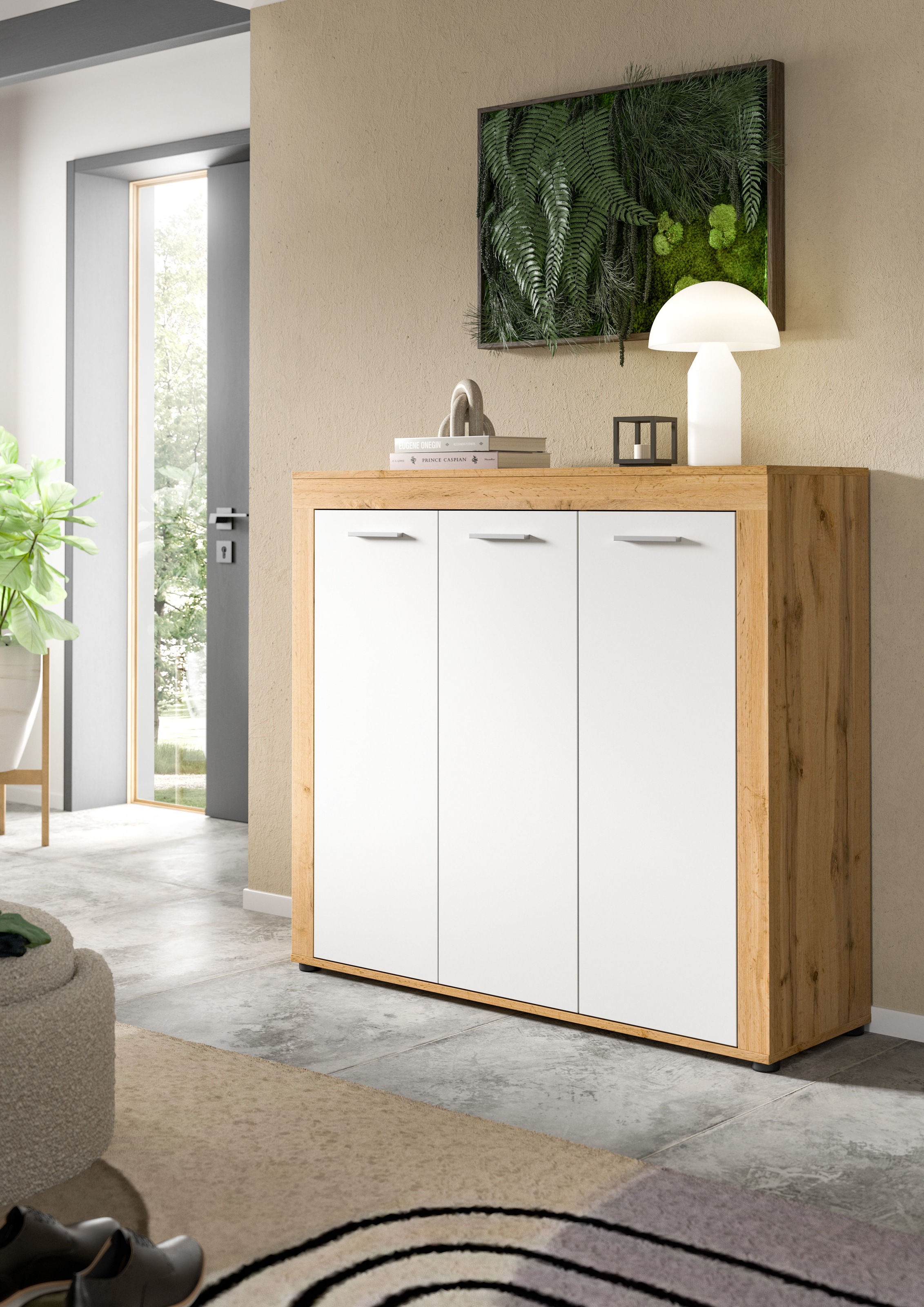 Home affaire Schuhschrank "AOSTA, TOPSELLER, Höhe 108cm, 3 Türen, 10 Einleg günstig online kaufen