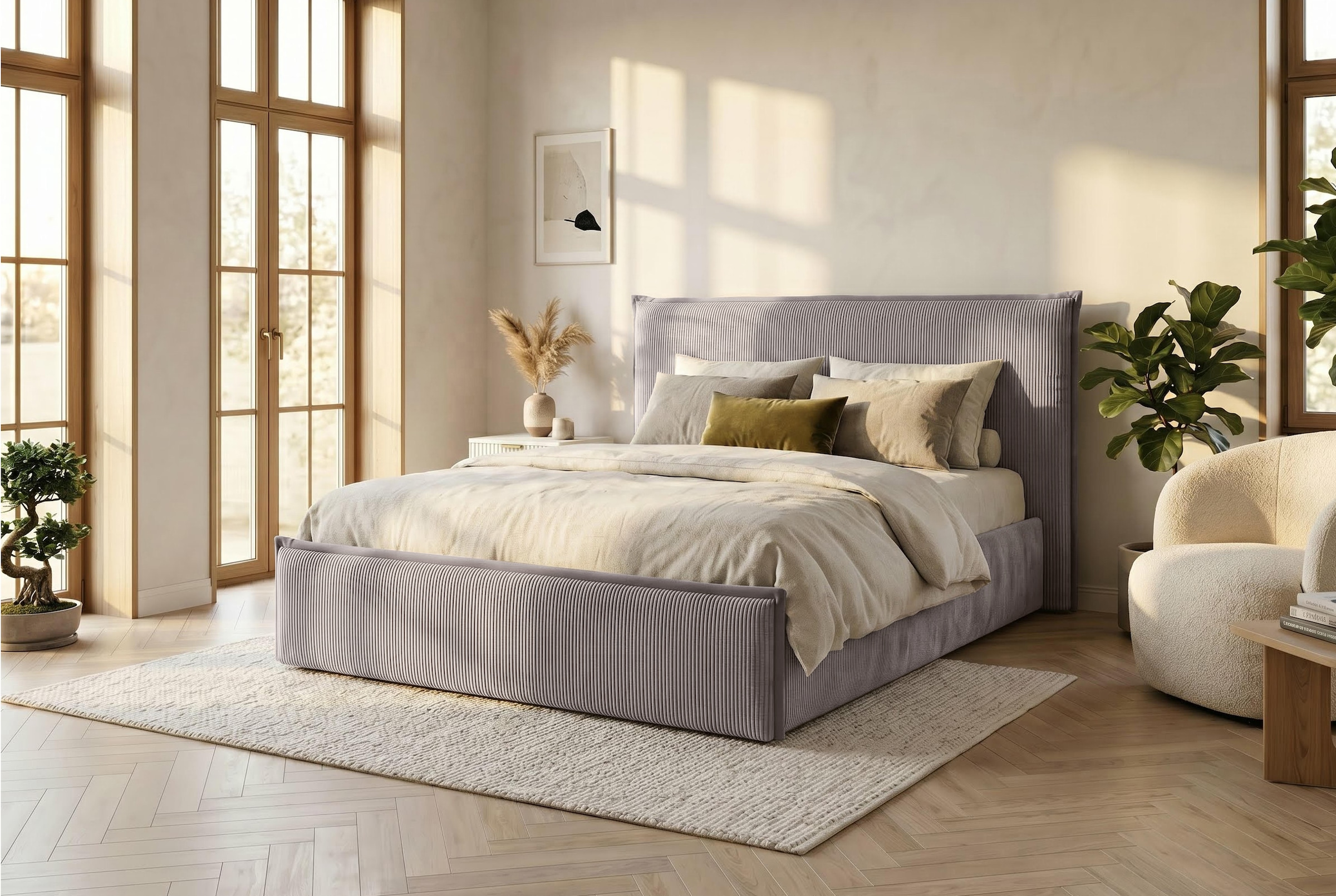 OTTO home Polsterbett "MARLA" mit hochwertigem Cord-Bezug