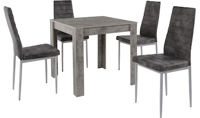 INOSIGN Essgruppe, (Set, 5 tlg.), mit Esstisch »Lynn«, Breite 80 cm und 4 x Stuhl »Kate« kaufen