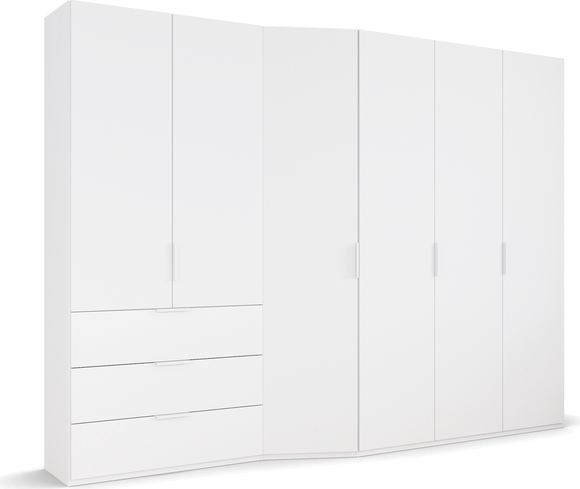 rauch "Kleiderschrank Schrank Garderobe Wäscheschrank WAVE" Breiten 247/297 cm, Höhe 222 cm, inkl. SOFT-CLOSE-FUNKTION, in 2 unterschiedlichen Tiefen, mit Soft-Close Funktion MADE IN GERMANY