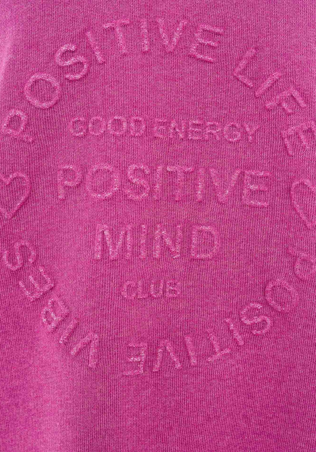 Zwillingsherz Sweatshirt »"Positive Mind"«, Mit V-Ausschnitt im Used Look und Stempeldruck