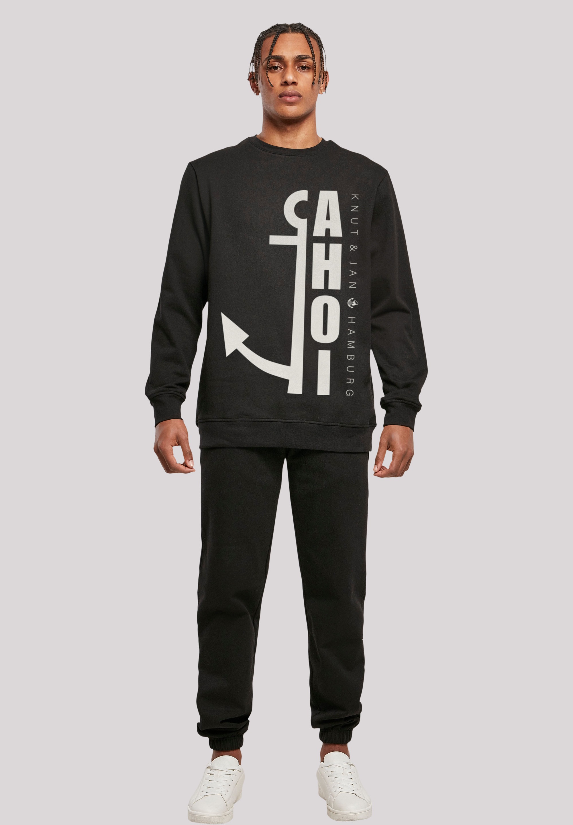F4NT4STIC Kapuzenpullover »Ahoi Anker Knut & Jan Hamburg«, Print