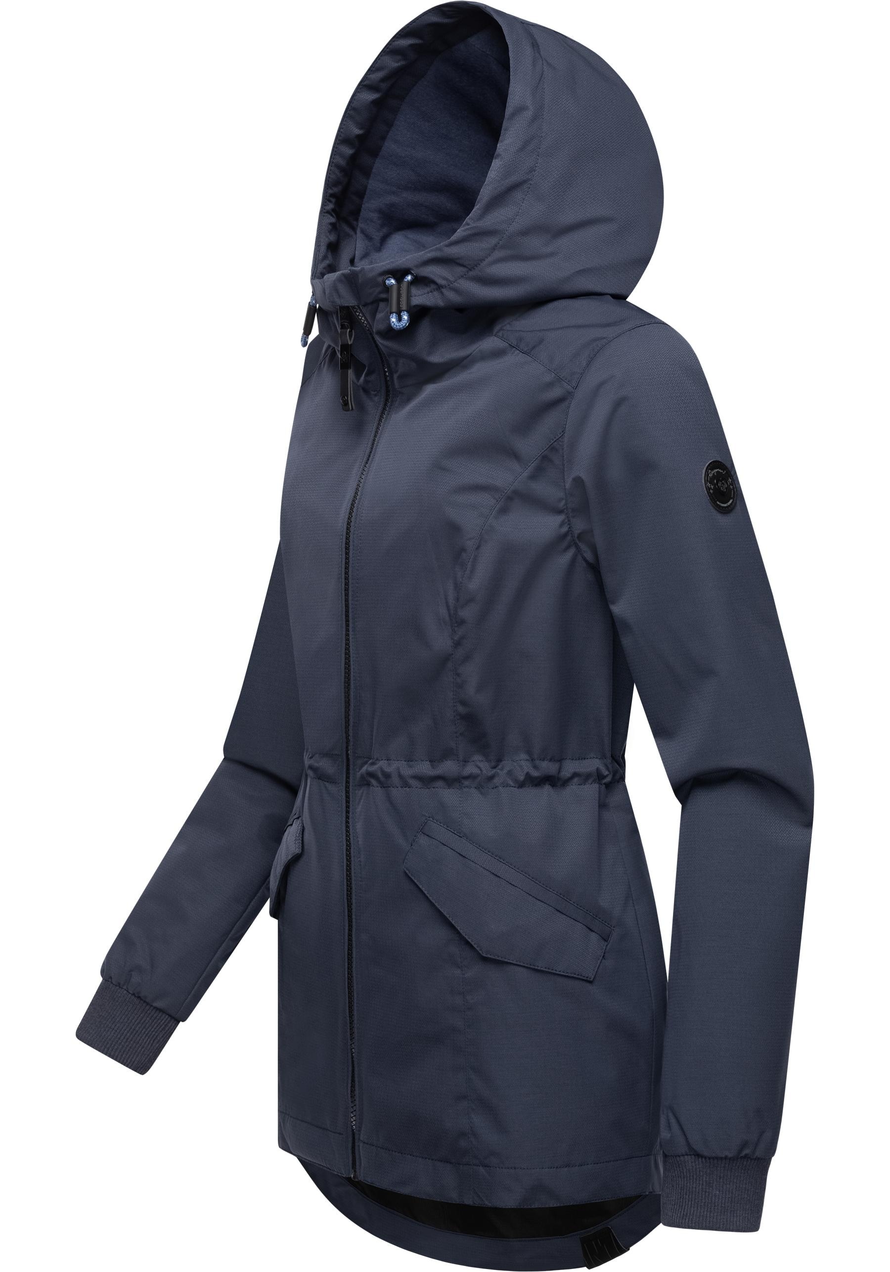 Ragwear Outdoorjacke »Dowey Tech«, mit Kapuze, stylische wasserdichte Übergangsjacke mit großer Kapuze