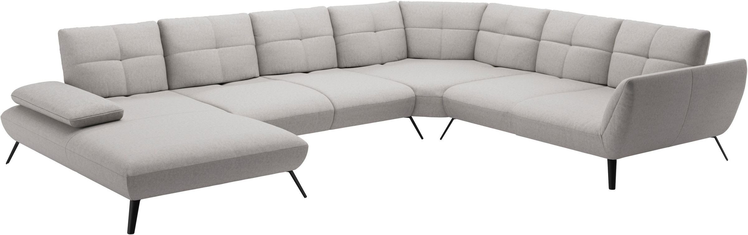 Places of Style Wohnlandschaft »Mikado U-Form«, inkl. Sitztiefenverstellung und Armteilverstellung