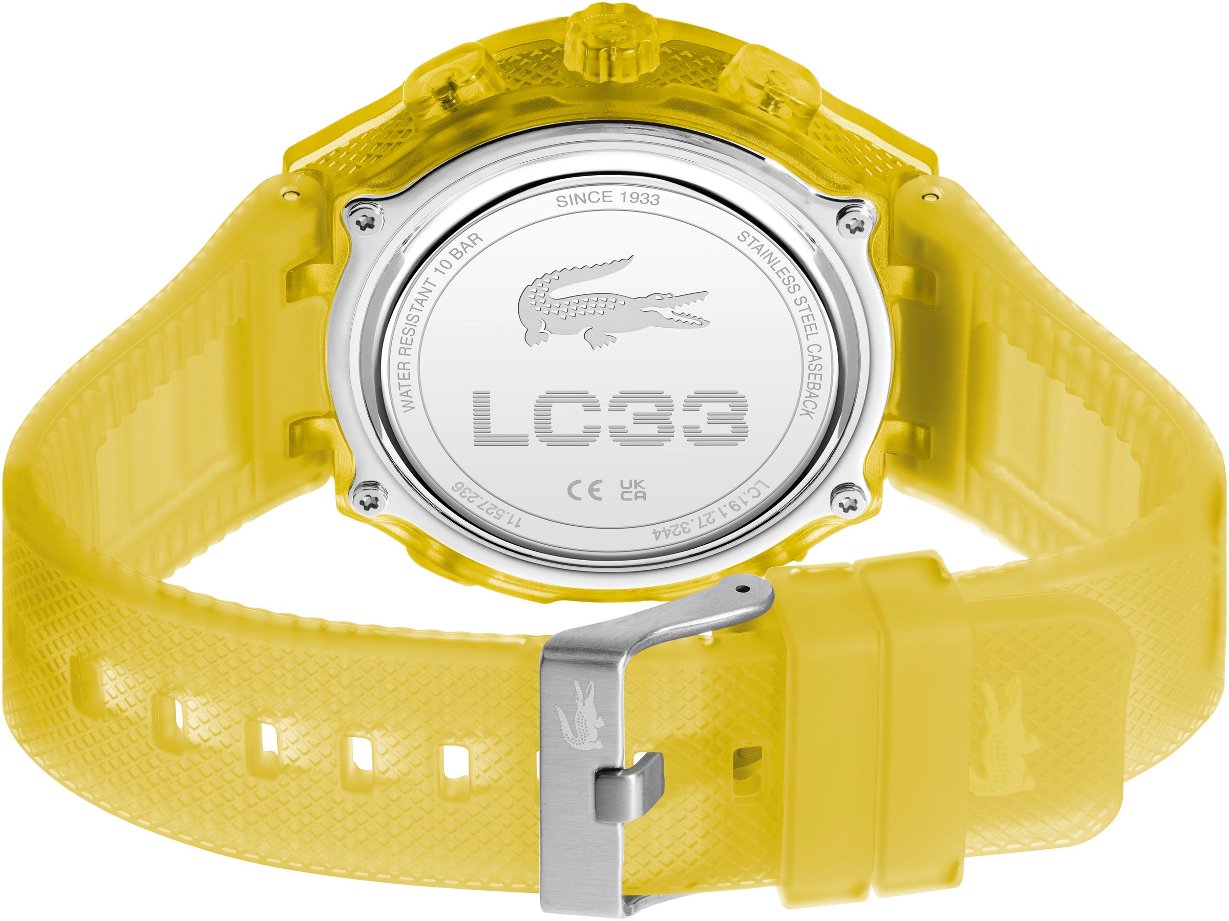 Lacoste Quarzuhr »LC33«, Armbanduhr, Herrenuhr, Silikonarmband, analog, digital, Wochentag