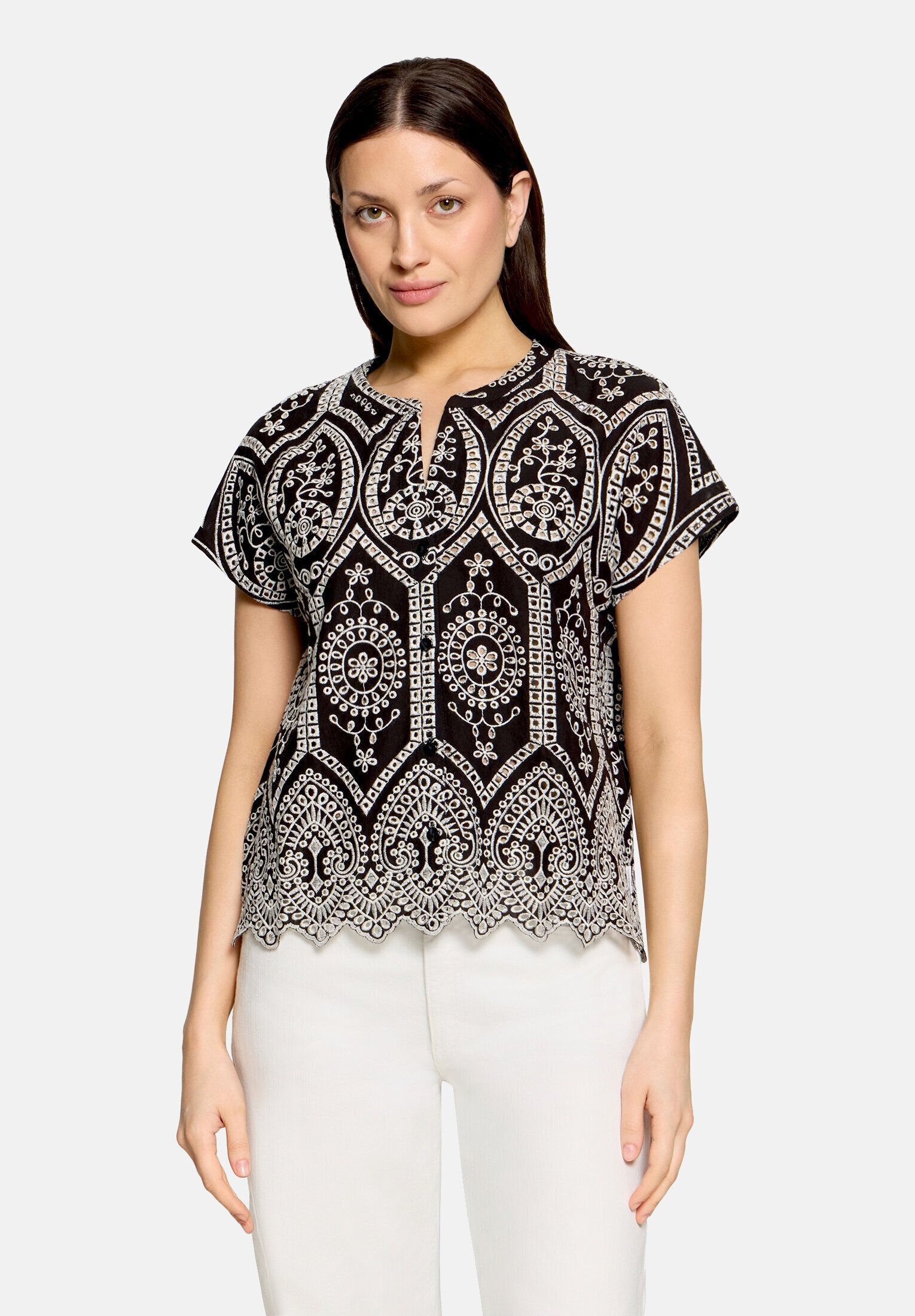 Betty&Co Hemdbluse »Damen mit Stickerei«