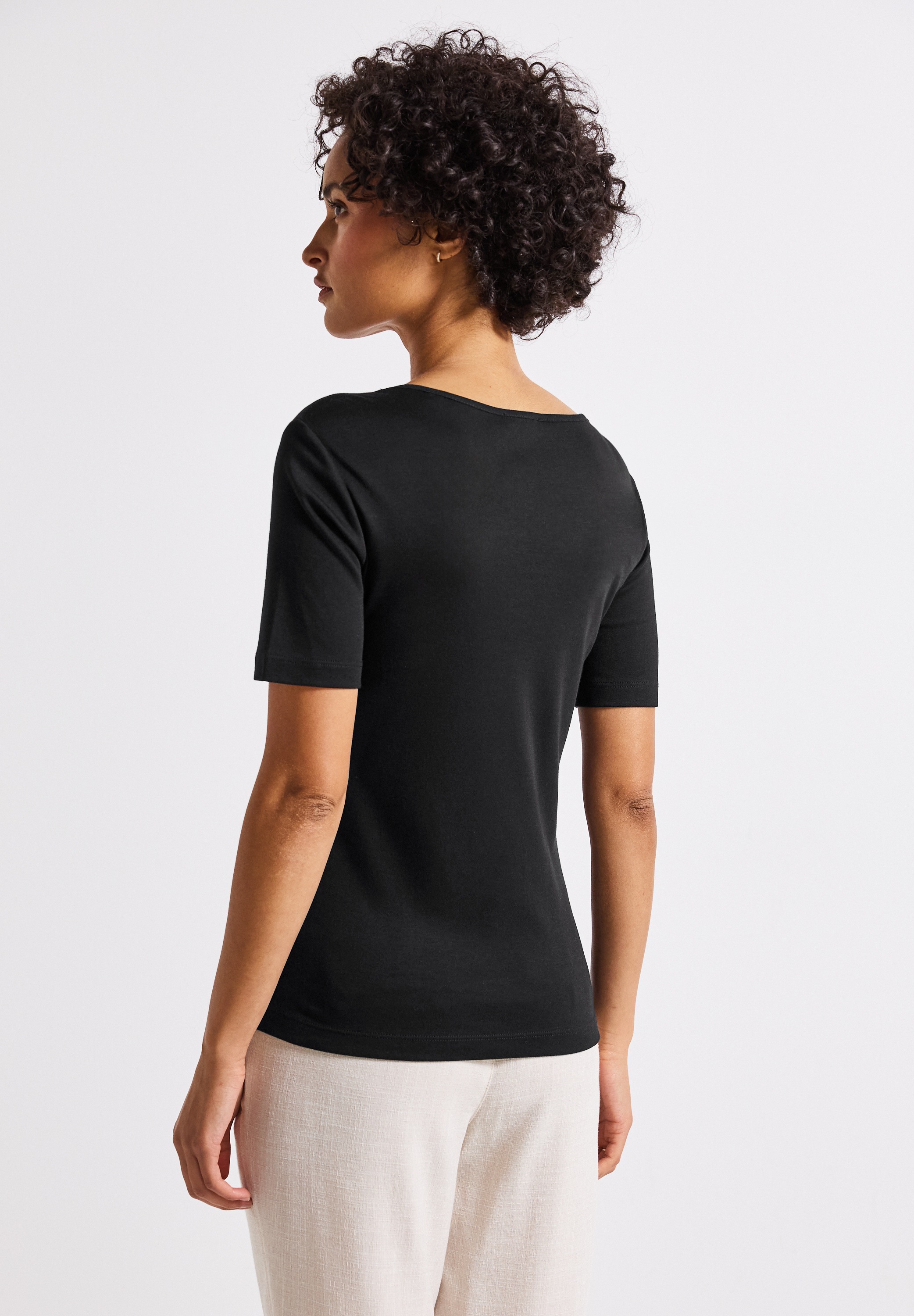 STREET ONE T-Shirt, mit Herzausschnitt günstig online kaufen