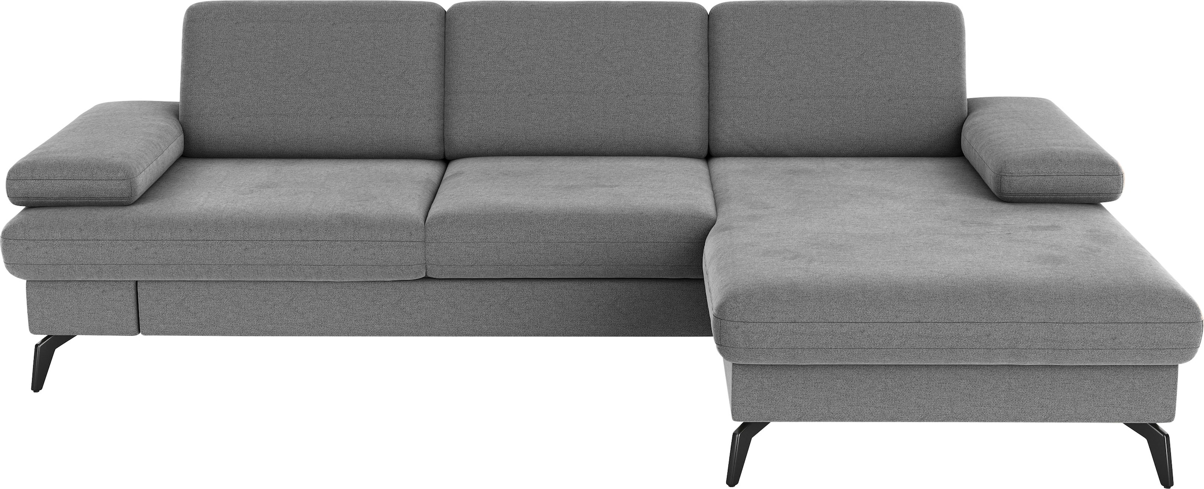 sit&more Ecksofa "Morris L-Form, inkl. Sitztiefenverstellung" wahlweise mit Armteilverstellung, Schlaffunktion & Bettkasten