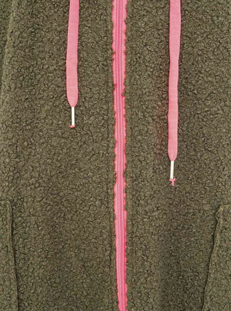 Zwillingsherz Kurzmantel »"Neon"« aus Teddystoff mit Kapuze, Reißverschluss und Taschen