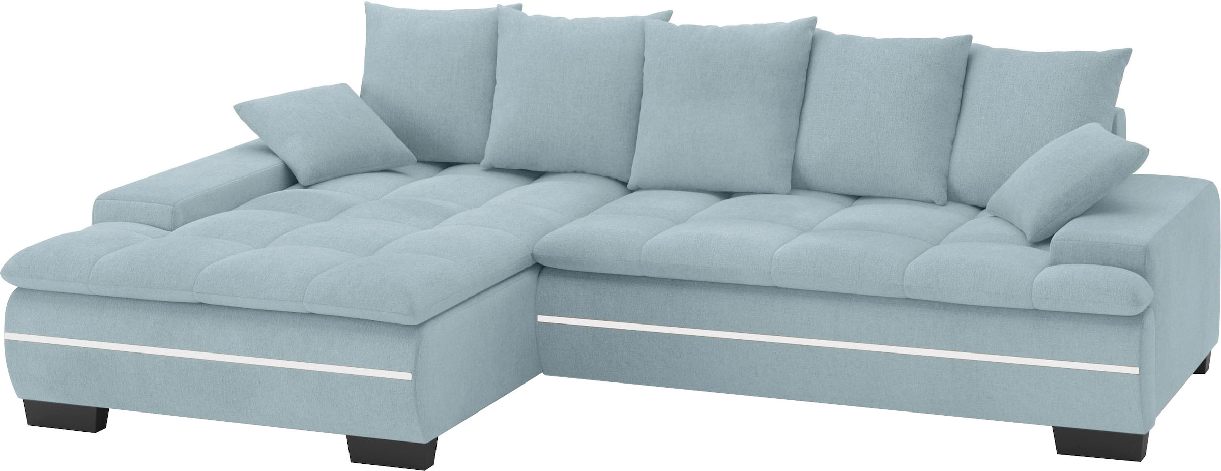 Mr. Couch Ecksofa »Haiti II, L-Form«, RGB-LED Beleuchtung, wahlweise mit Kaltschaum, Bett, Bettkasten