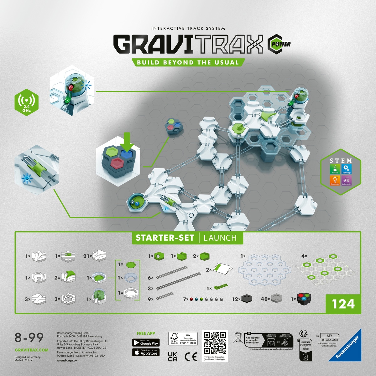 Ravensburger Kugelbahn-Bausatz »GraviTrax Power Starter-Set Launch«, Made in Europe