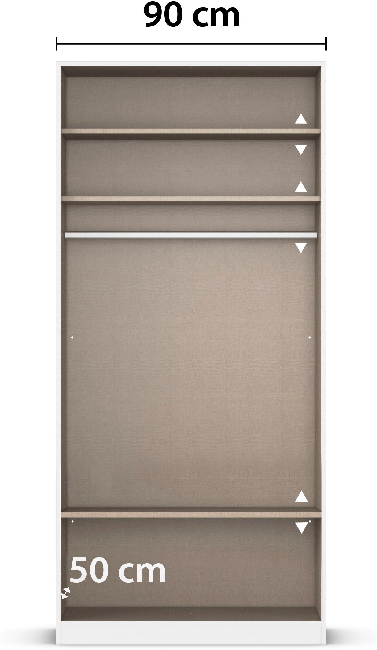 rauch Kleiderschrank »Marlene«, (in 3 verschiedenen Ausstattungen BASIC/CLASSIC/PREMIUM), in 3 Breiten 91/136/181 cm im Landhaus-Stil MADE IN GERMANY