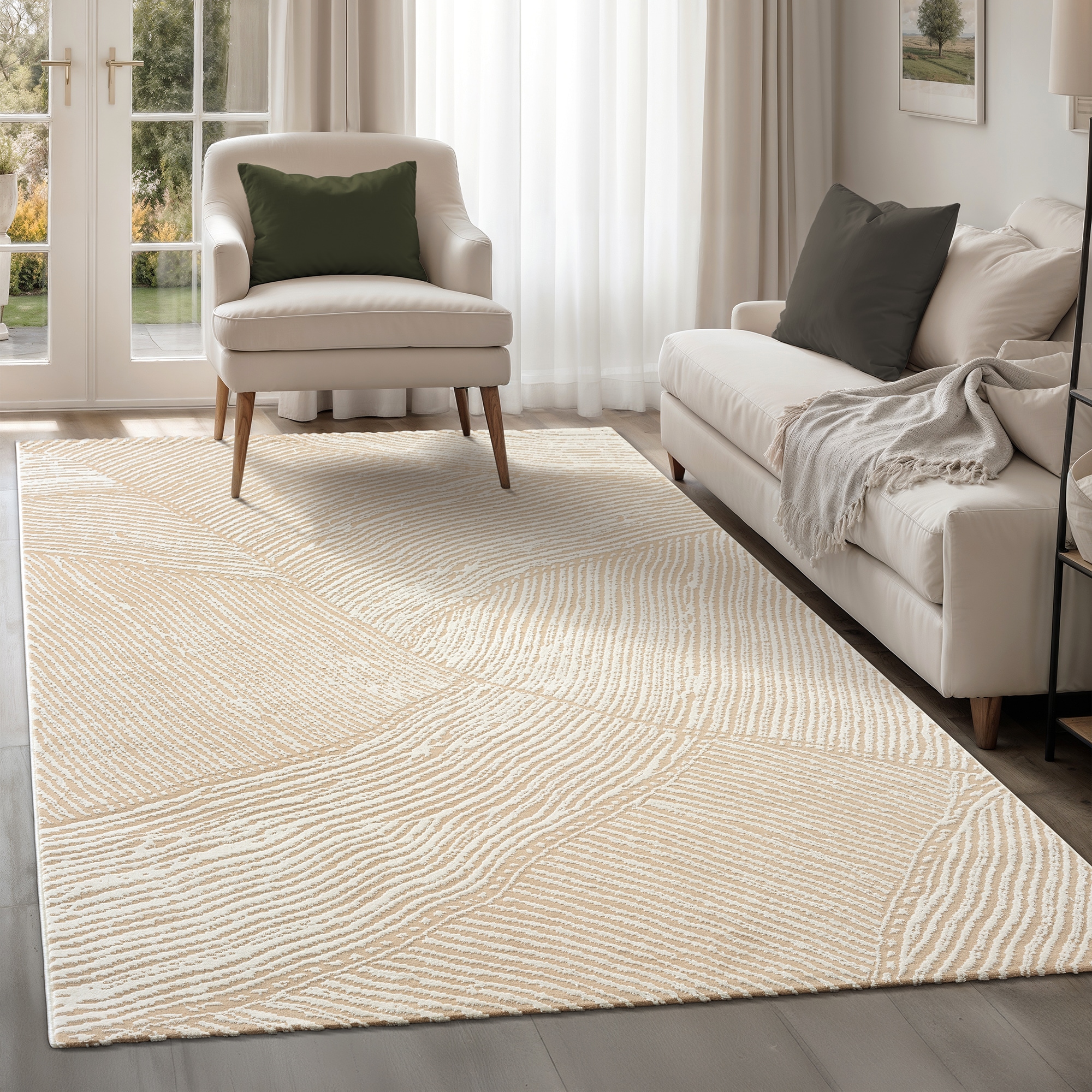 Sanat "Hera 3401, auch als Läufer erhältlich" rechteckig 11 mm Höhe Kurzflor, modern, Wohnzimmer, Schlafzimmer, fussbodenheizungsgeeignet