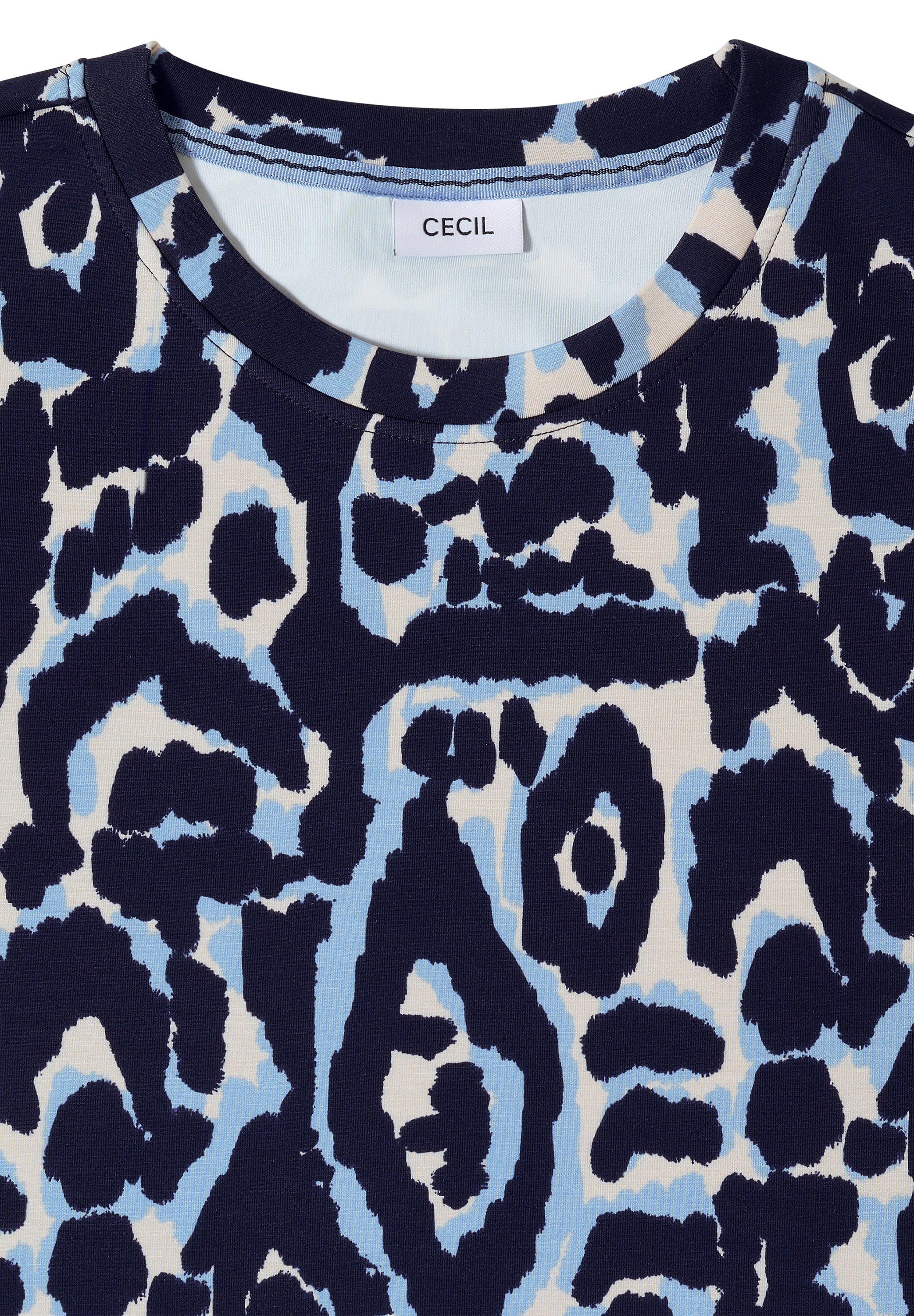 Cecil Rundhalsshirt, mit grafischem Muster