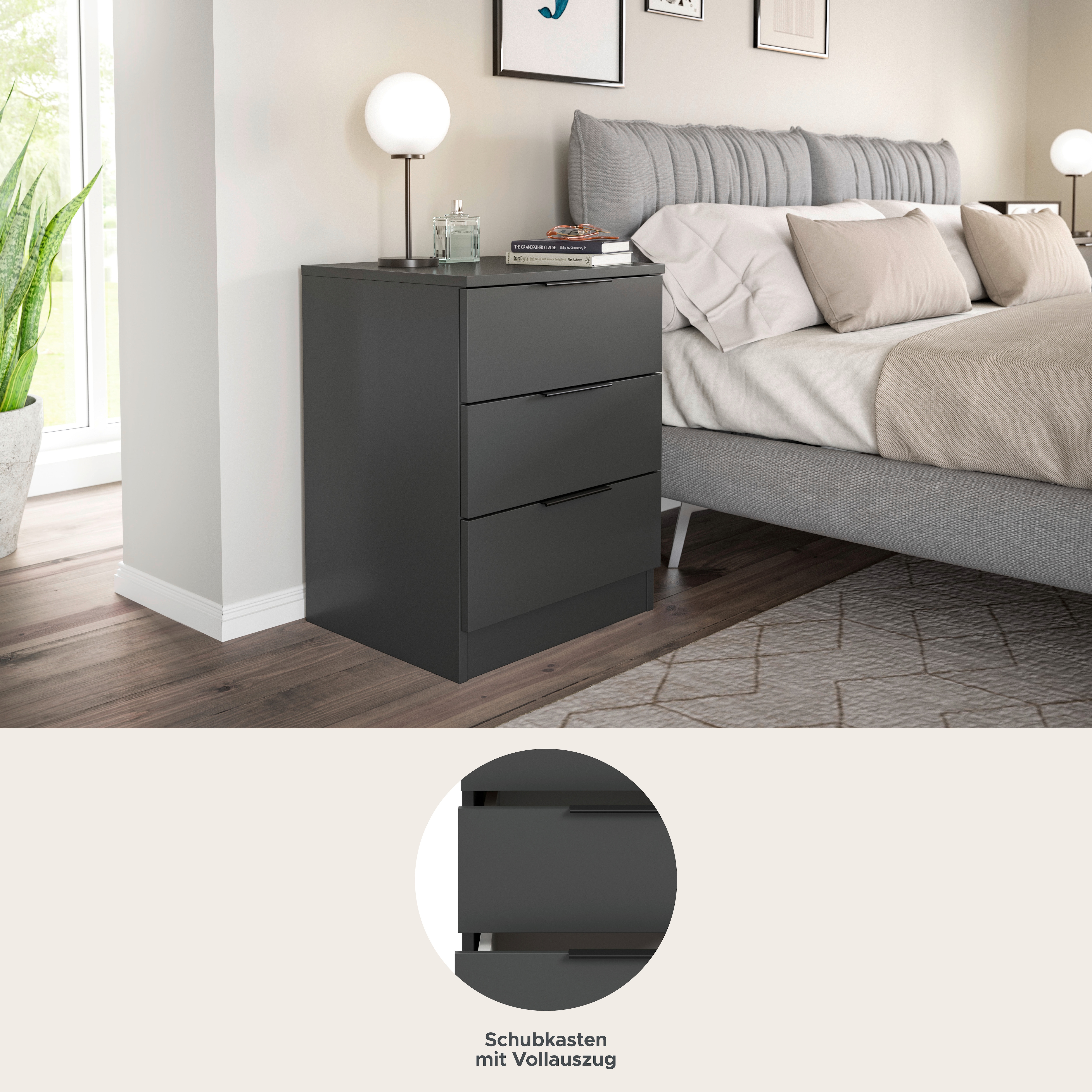 Thumbnail - Home affaire Nachtkommode "Skarde 2 Nachttische, jeweils Breite: 45 cm" Set, Sie bekommen 2 Nachttische im Set, 2 Stk. t...