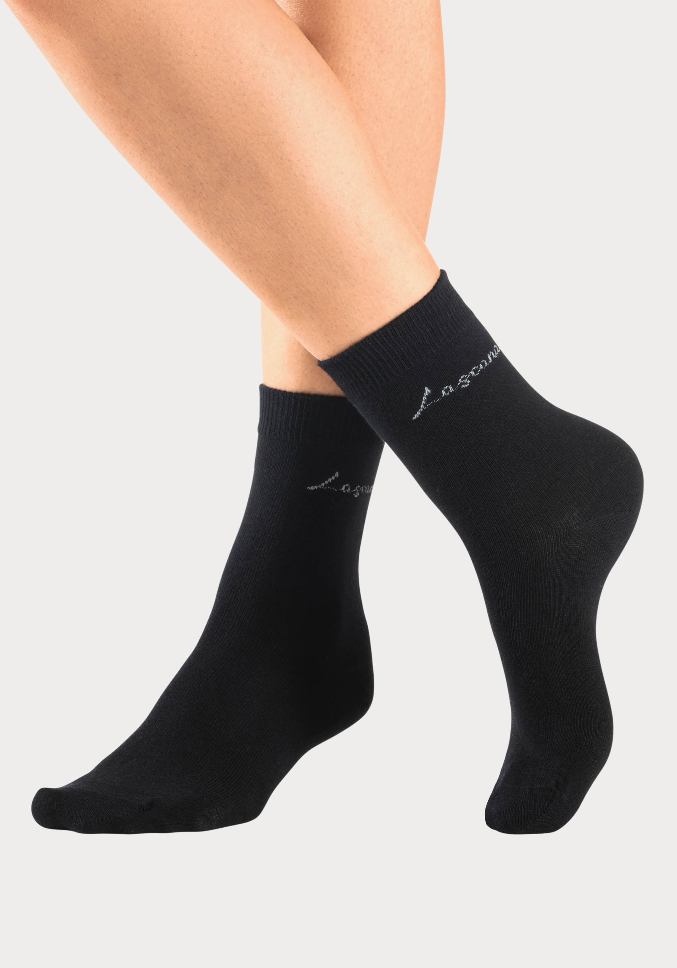 LASCANA Basicsocken »Believe in Yourself«, (Box, 4 Paar), in ansprechender Geschenkbox