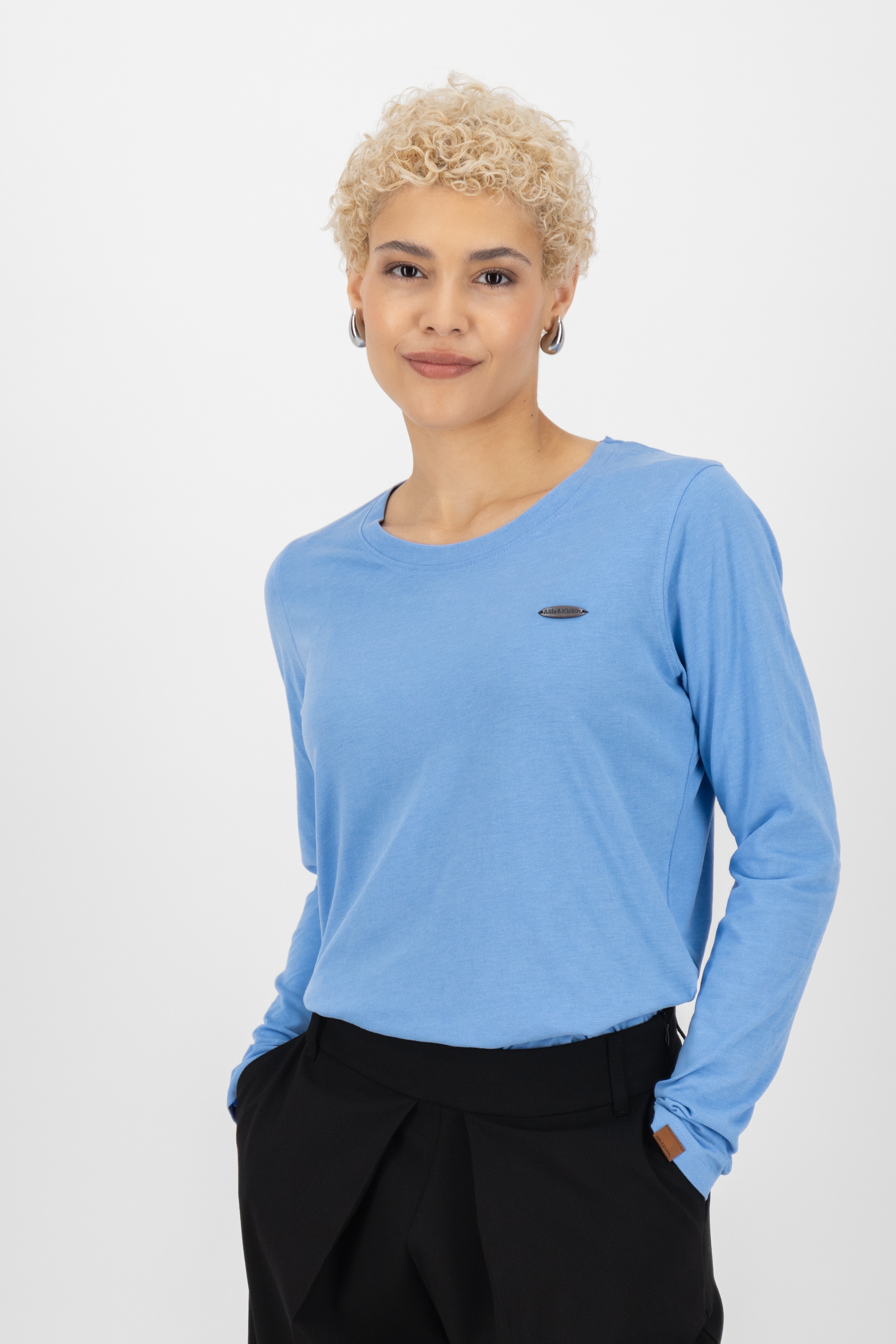 Alife & Kickin Langarmshirt »Damen LeaAK A«, Figurnah geschnittenes Longsleeve Shirt mit Rundhalsausschnitt