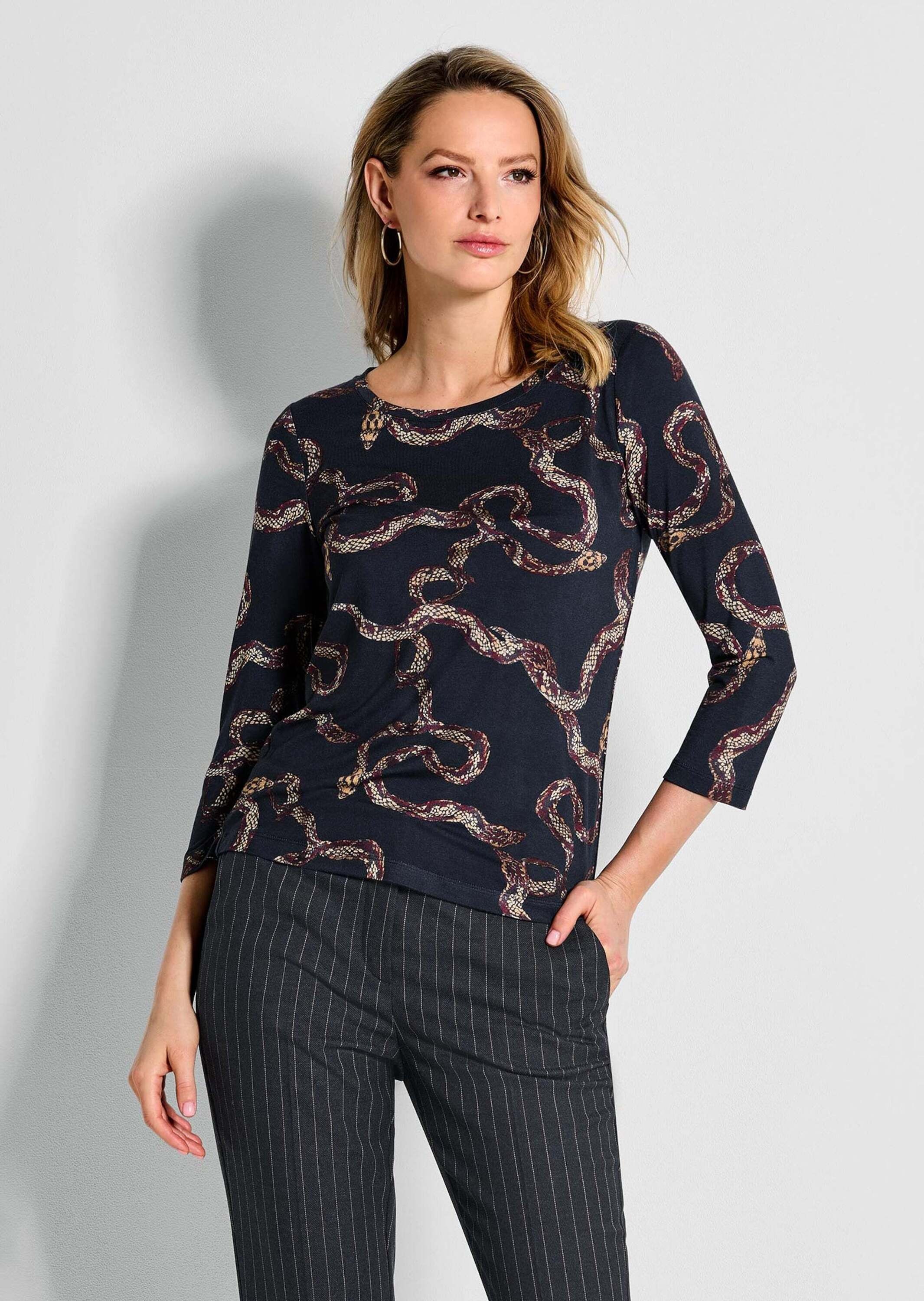 MADELEINE 3/4-Arm-Shirt »Shirt Viskose-Shirt mit Schlangenprint«