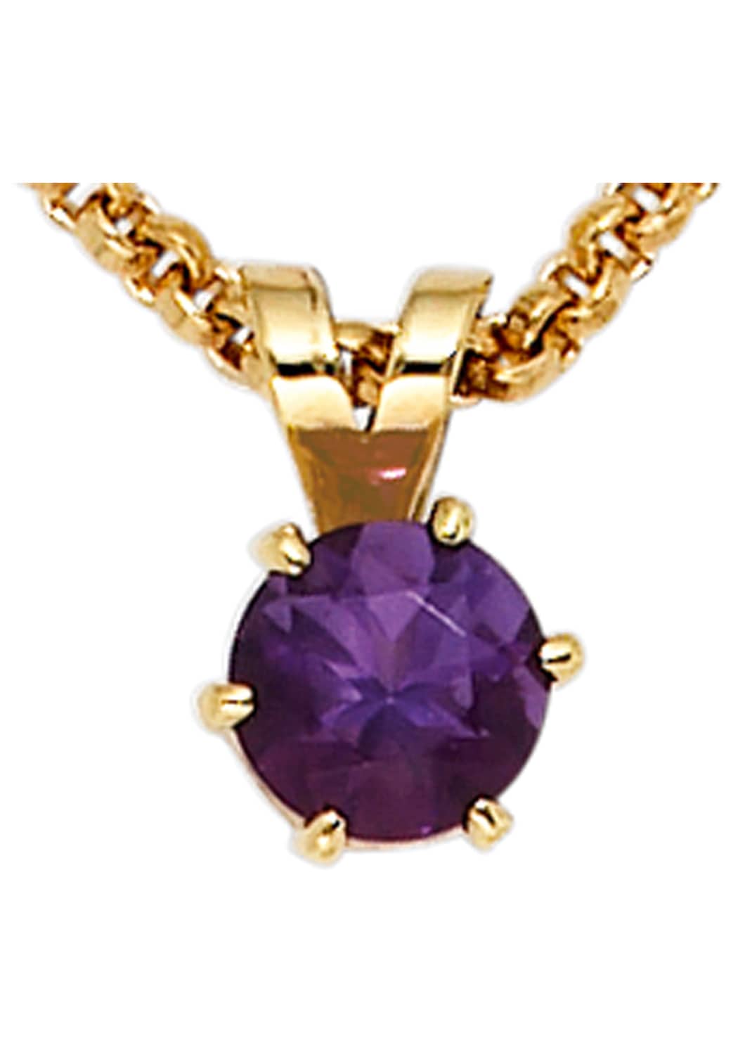 JOBO Kettenanhänger »Anhänger mit Amethyst«, 585 Gold