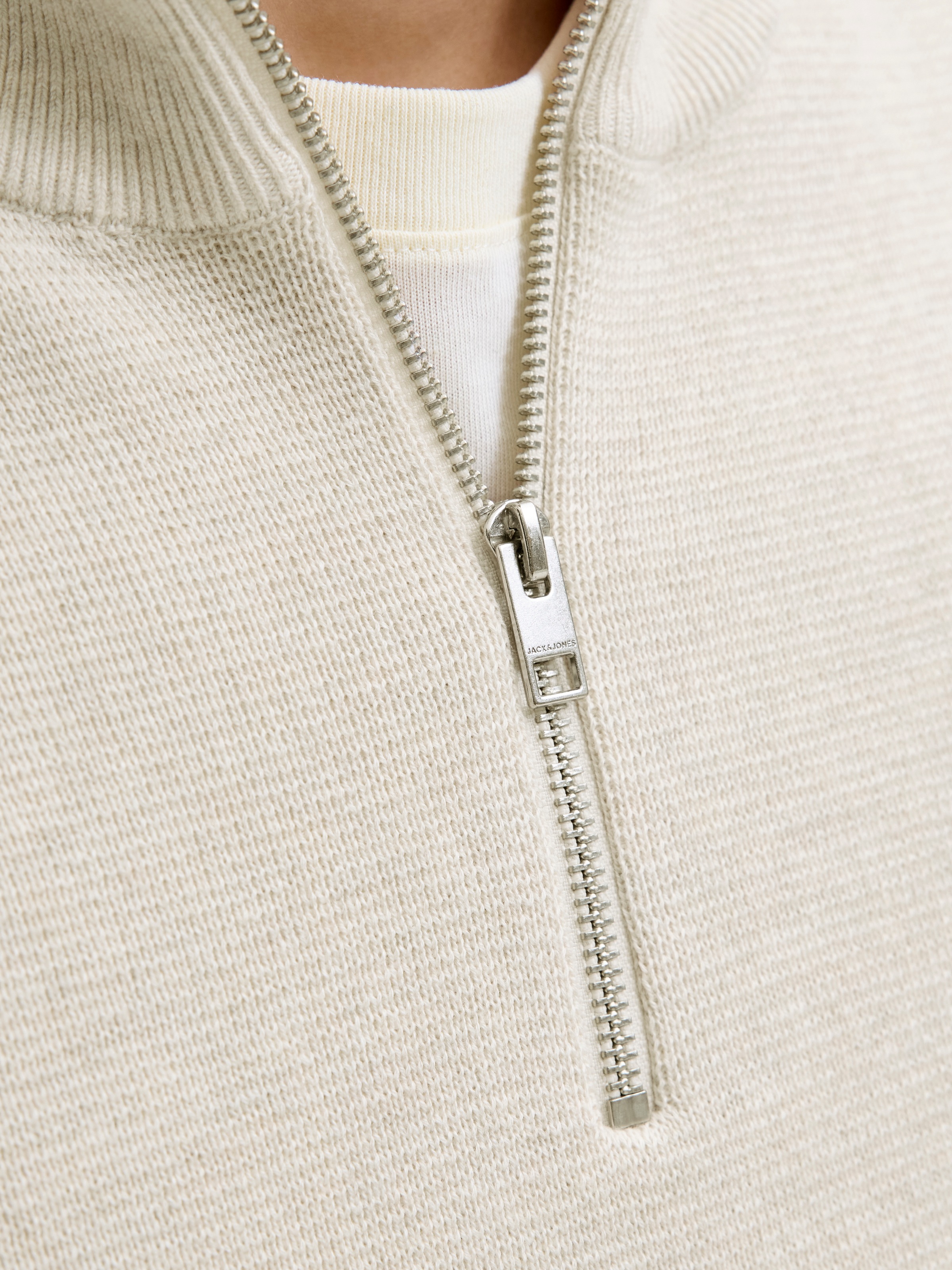 Jack & Jones Troyer »JPRBLAMILANO STITCH KNIT HALF ZIP SN«, mit kurzem Reißverschluss