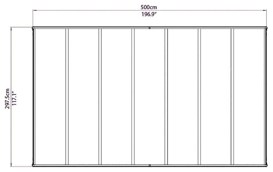 Palram - Polycarbonat-Stegplatten »Verona«, cm, 6mm Anthrazit, Canopia Aluminium, Rechnung Einzelcarport per 263 | BAUR starke