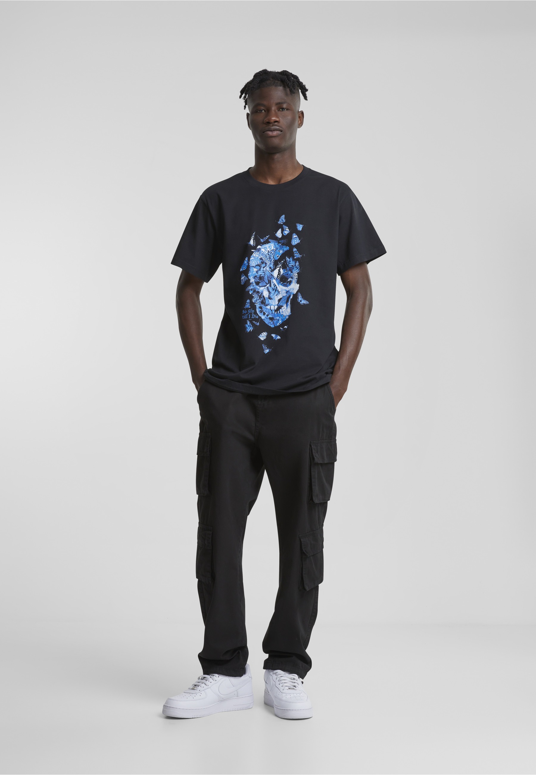 MisterTee T-Shirt »MisterTee Herren Butterfly Skull Tee« 1 Stk.