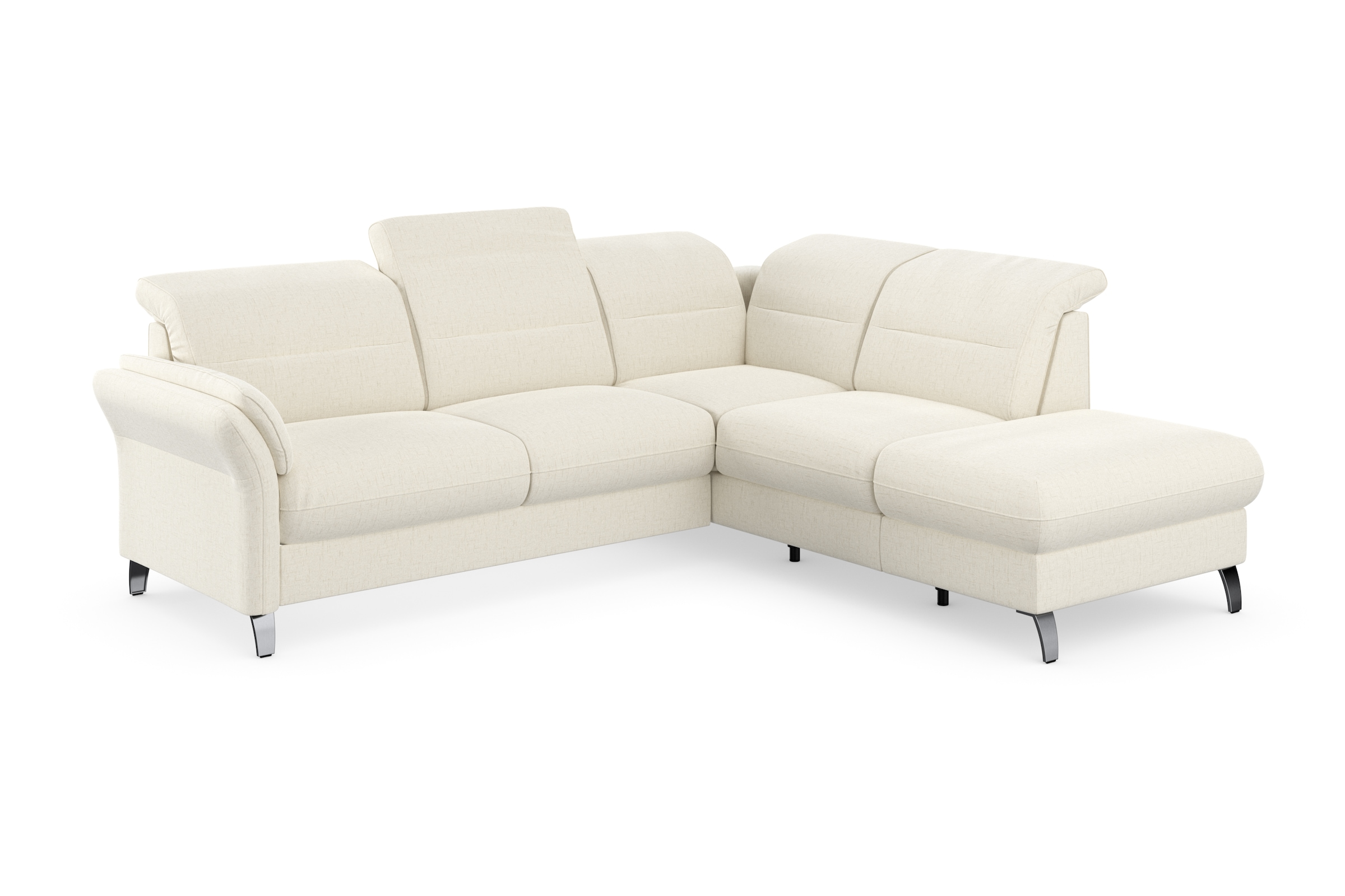sit&more Ecksofa »Grenoble L-Form mit Federkern«, wahlweise mit Bettfunktion, Bettkasten, Arm- und Kopfteilverstellung