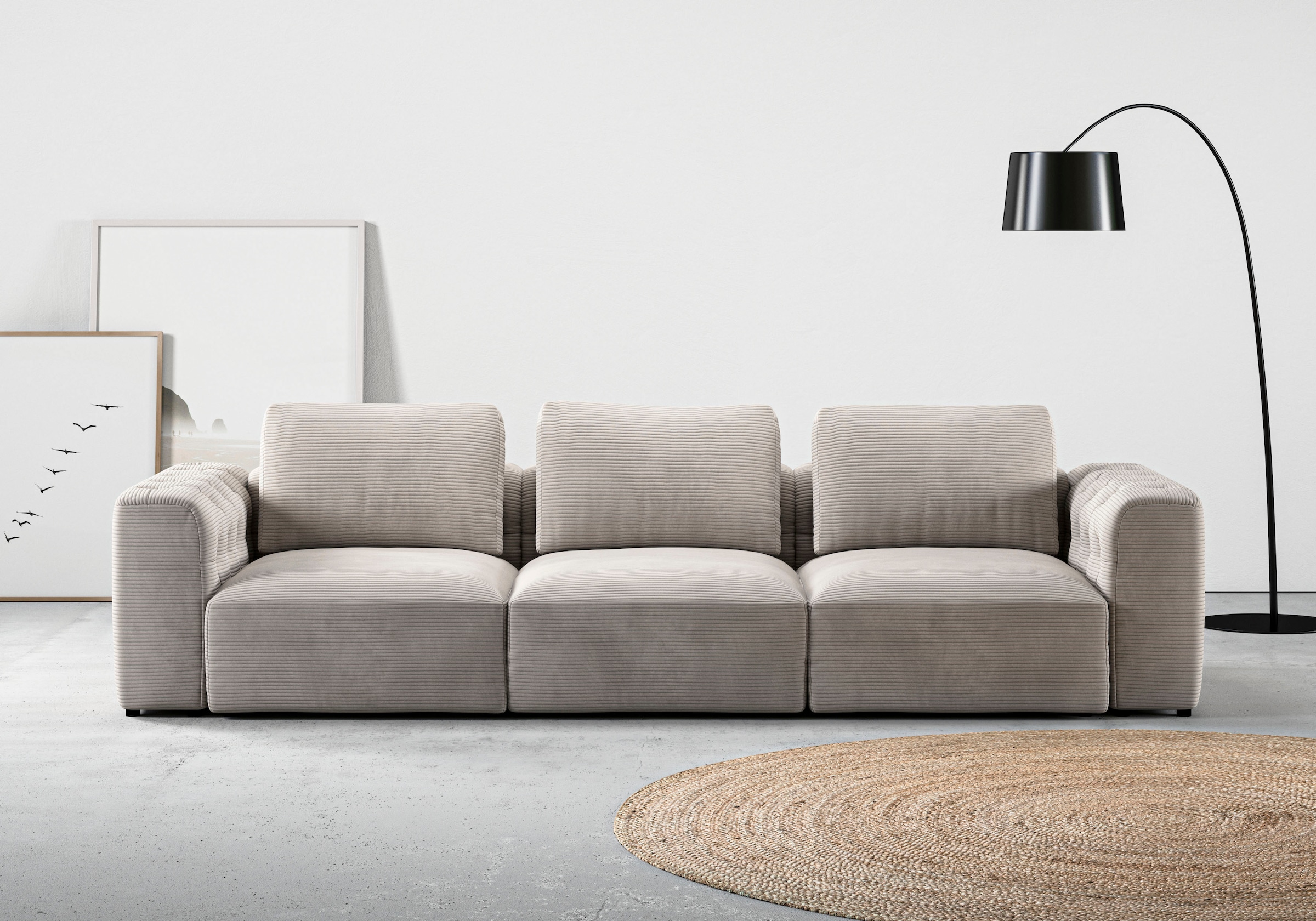 RAUM.ID 3-Sitzer "Cushid" Modulsofa, bestehend aus 3 Teilen, Breite 300 cm günstig online kaufen