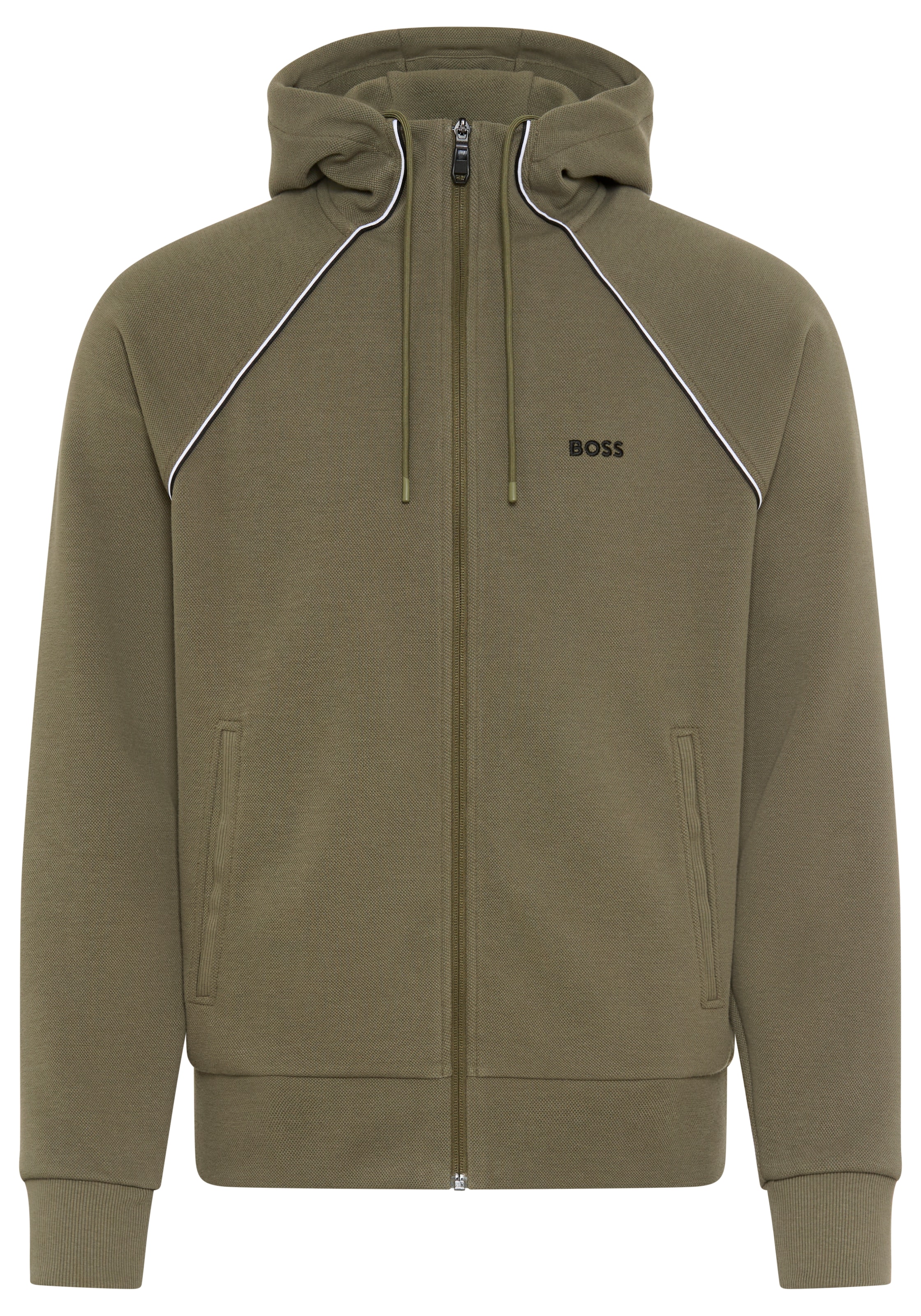 BOSS GREEN Sweatjacke mit Kapuze, Regular Fit, Eingrifftaschen günstig online kaufen
