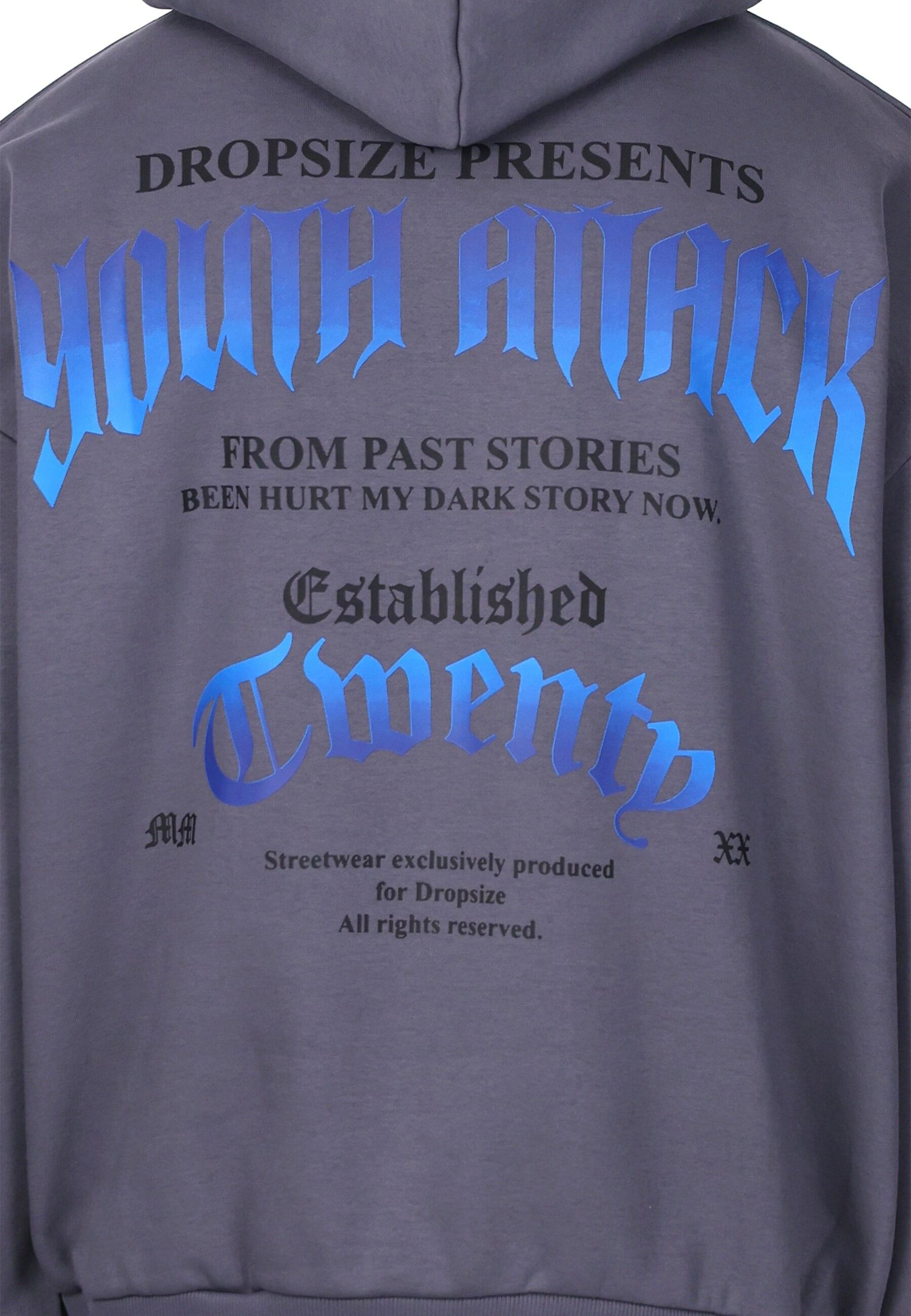 Dropsize Kapuzensweatshirt »Dropsize HEAVY OVERSIZE YOUTH ATTACK HOODIE«, (1 tlg.)