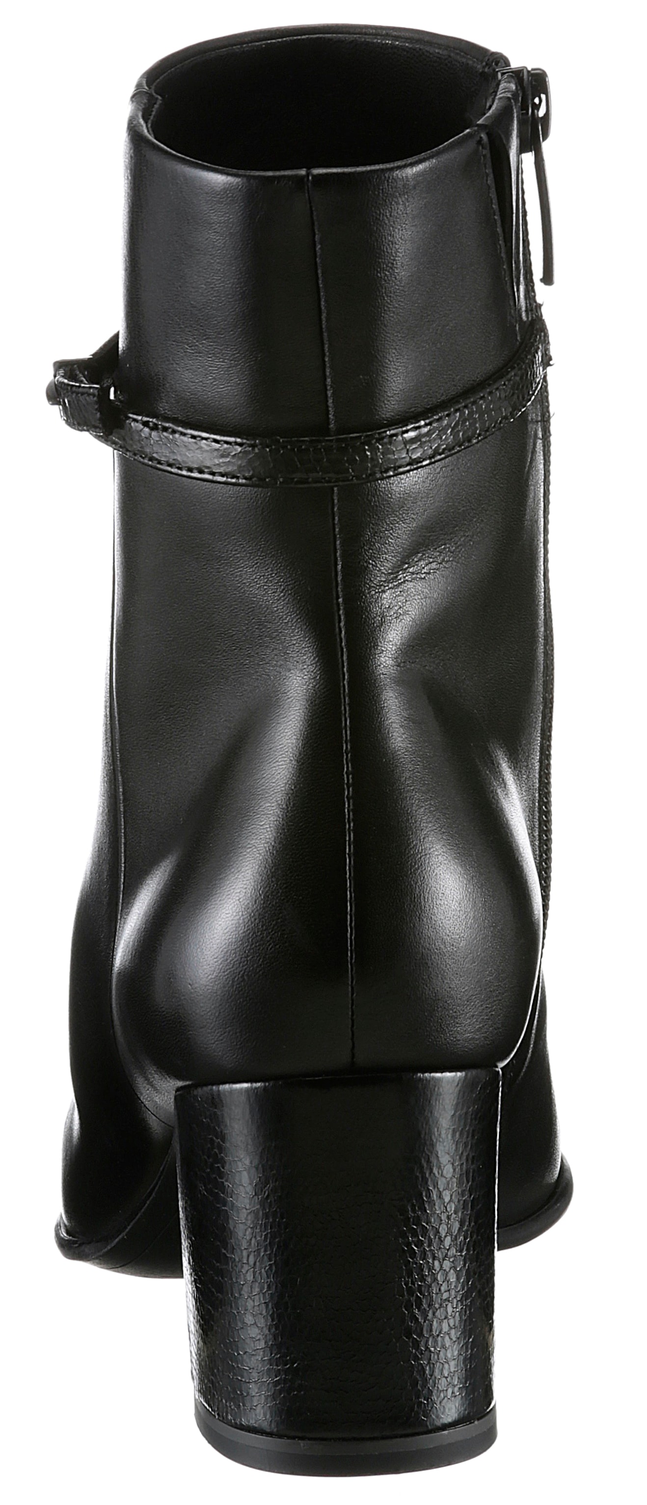 Tamaris Stiefelette, Blockabsatz, Businessschuh, Abendschuh mit elegantem Zierriemchen