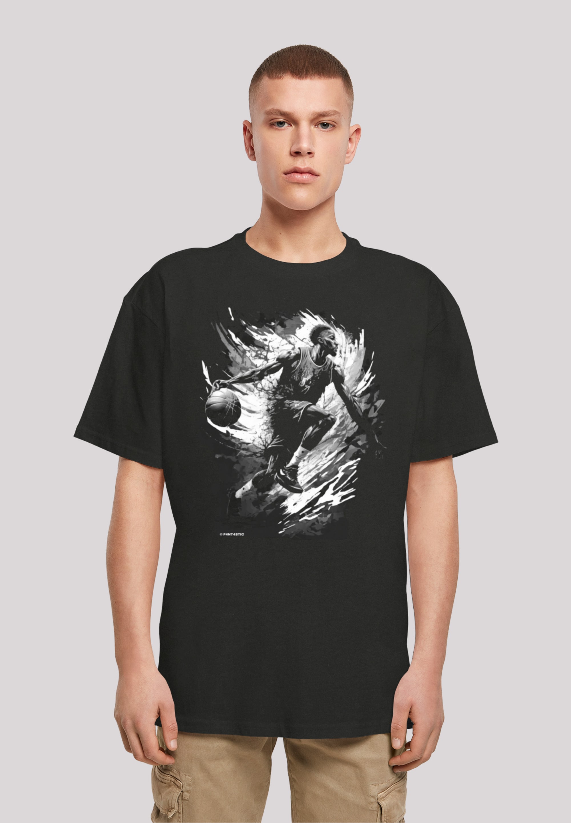 F4NT4STIC T-Shirt "Basketball Splash Sport OVERSIZE TEE", Print