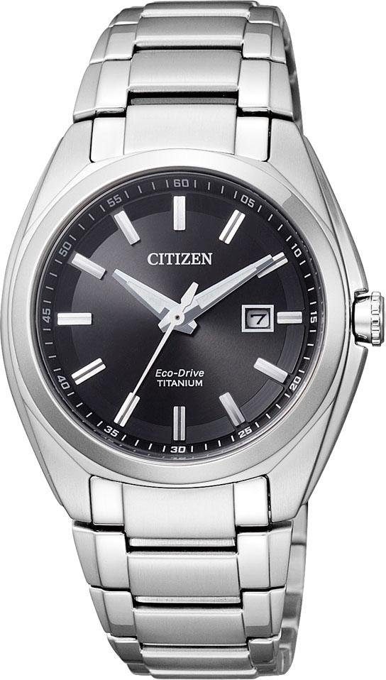 Citizen Titanuhr »Super Titanium, EW2210-53E«, Armbanduhr, Damenuhr, Solar, Titanarmband, Saphirglas