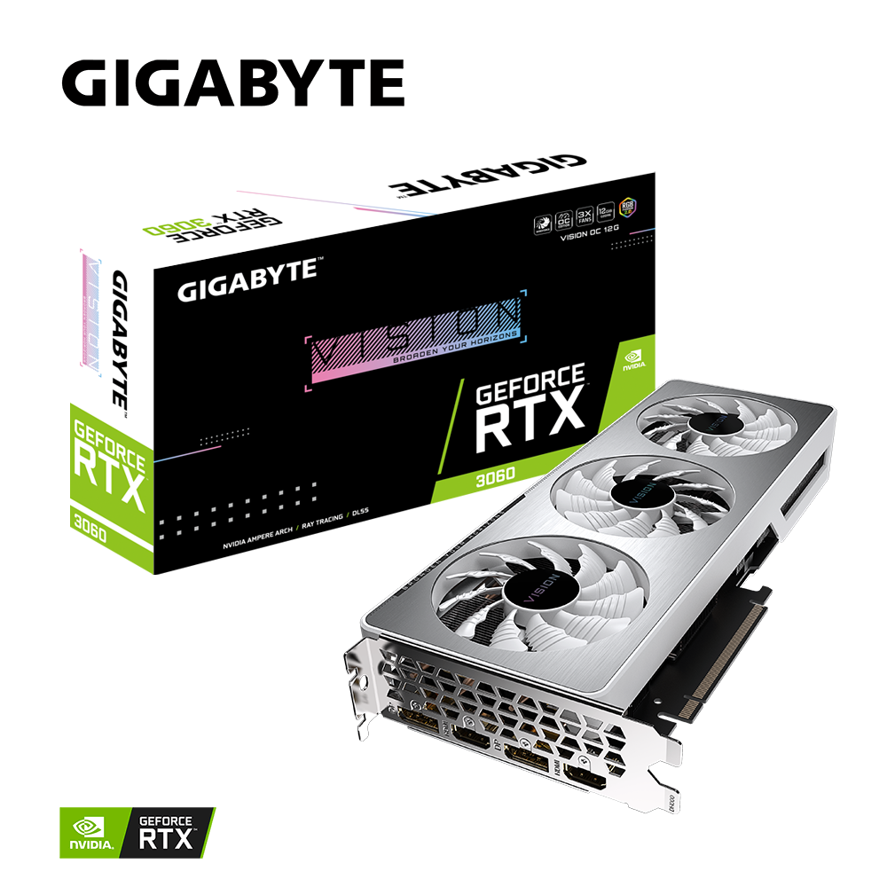 Gigabyte Grafikkarte »GeForce RTX™ 3060 VISION OC 12G«, 12 GB, GDDR6 | BAUR