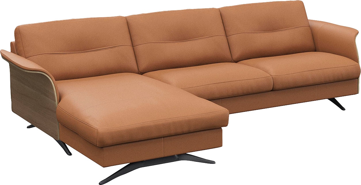 FLEXLUX Ecksofa "Glow, super bequem durch hochwertigem Sitzaufbau mit Feder günstig online kaufen