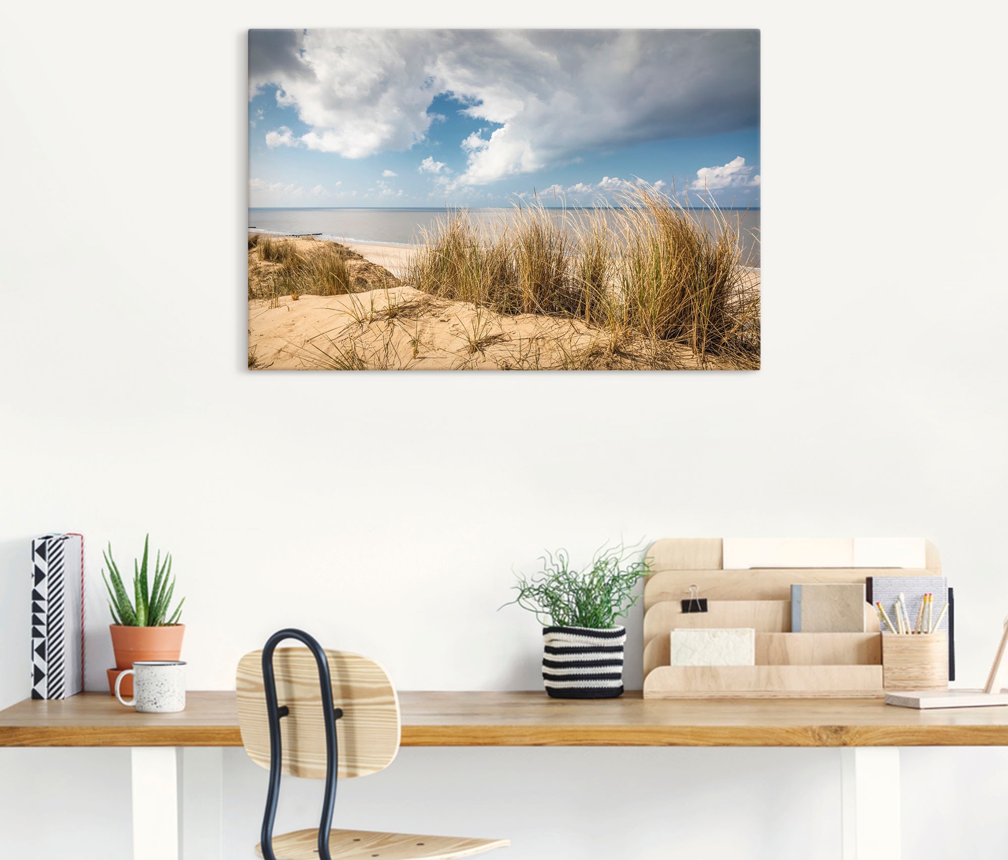 Artland Wandbild »Weg durch die Dünen am Roten Kliff«, Strandbilder, (1 St.), als Alubild, Outdoorbild, Leinwandbild, Poster in verschied. Größen