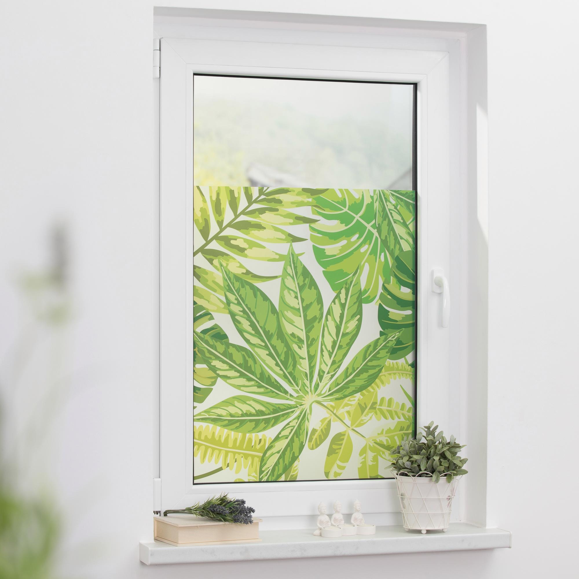 LICHTBLICK ORIGINAL Fensterfolie »Blätter«, 1 St., blickdicht