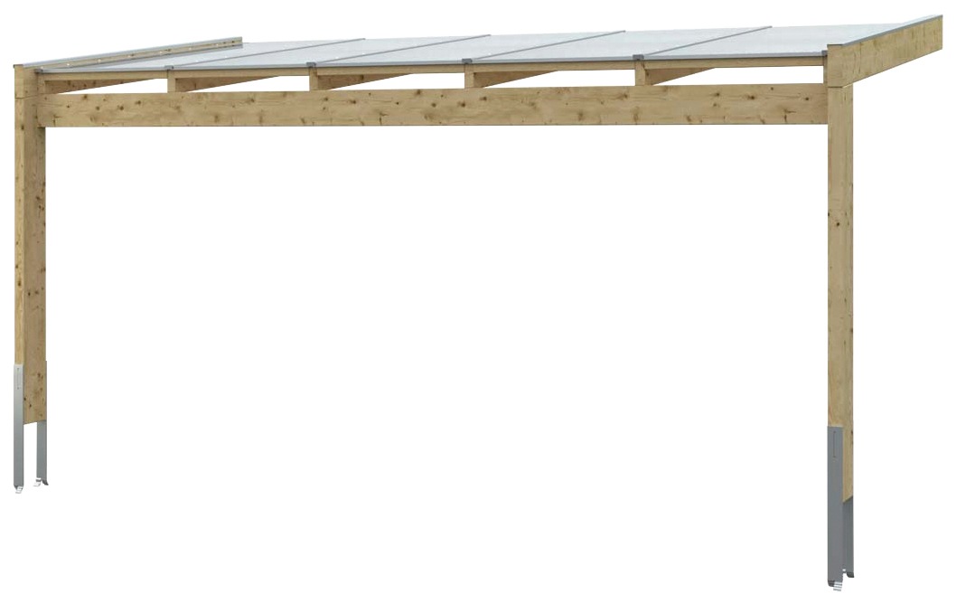 Skan Holz Terrassenüberdachung Novara 557 cm x 309 cm Eiche hell günstig online kaufen
