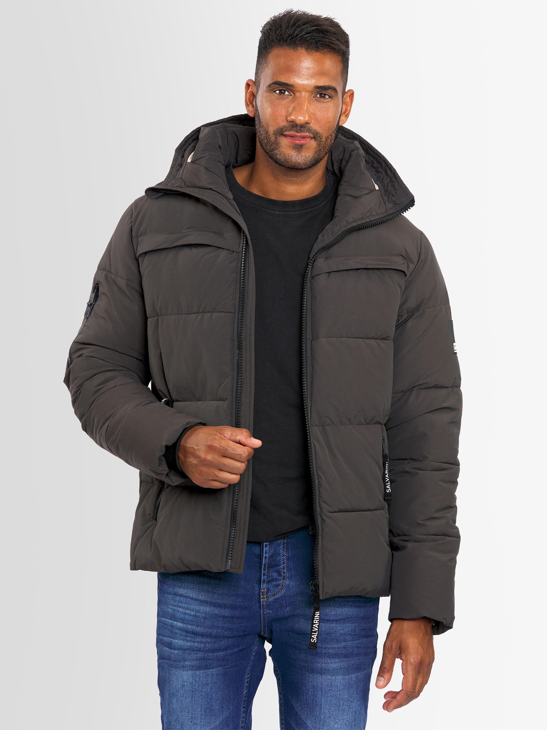 Alessandro Salvarini Winterjacke »ASDiego«, mit extra hohem Kragen und vielen Taschen