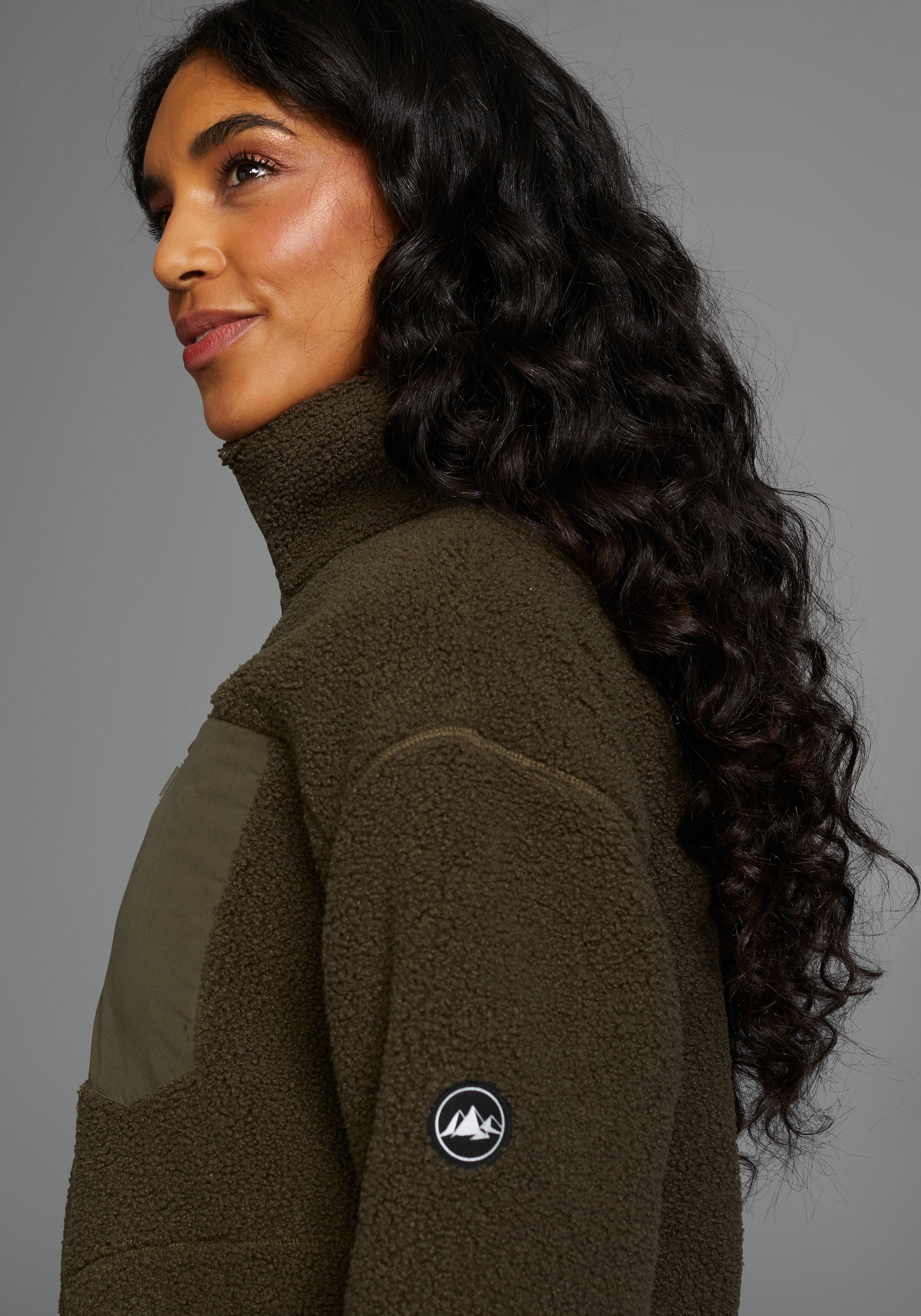 Polarino Fleecejacke, Oversize,  atmungsaktiv, schnell trocknend