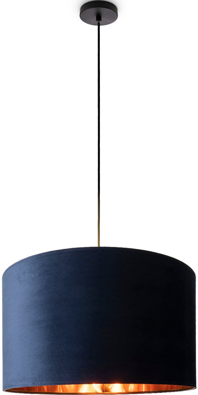 Paco Home Pendelleuchte »Hugo uni aus Unifarben Velour E27 Lampenschirm BAUR Color«, 1,5m Wohnzimmer Deko | Kabel