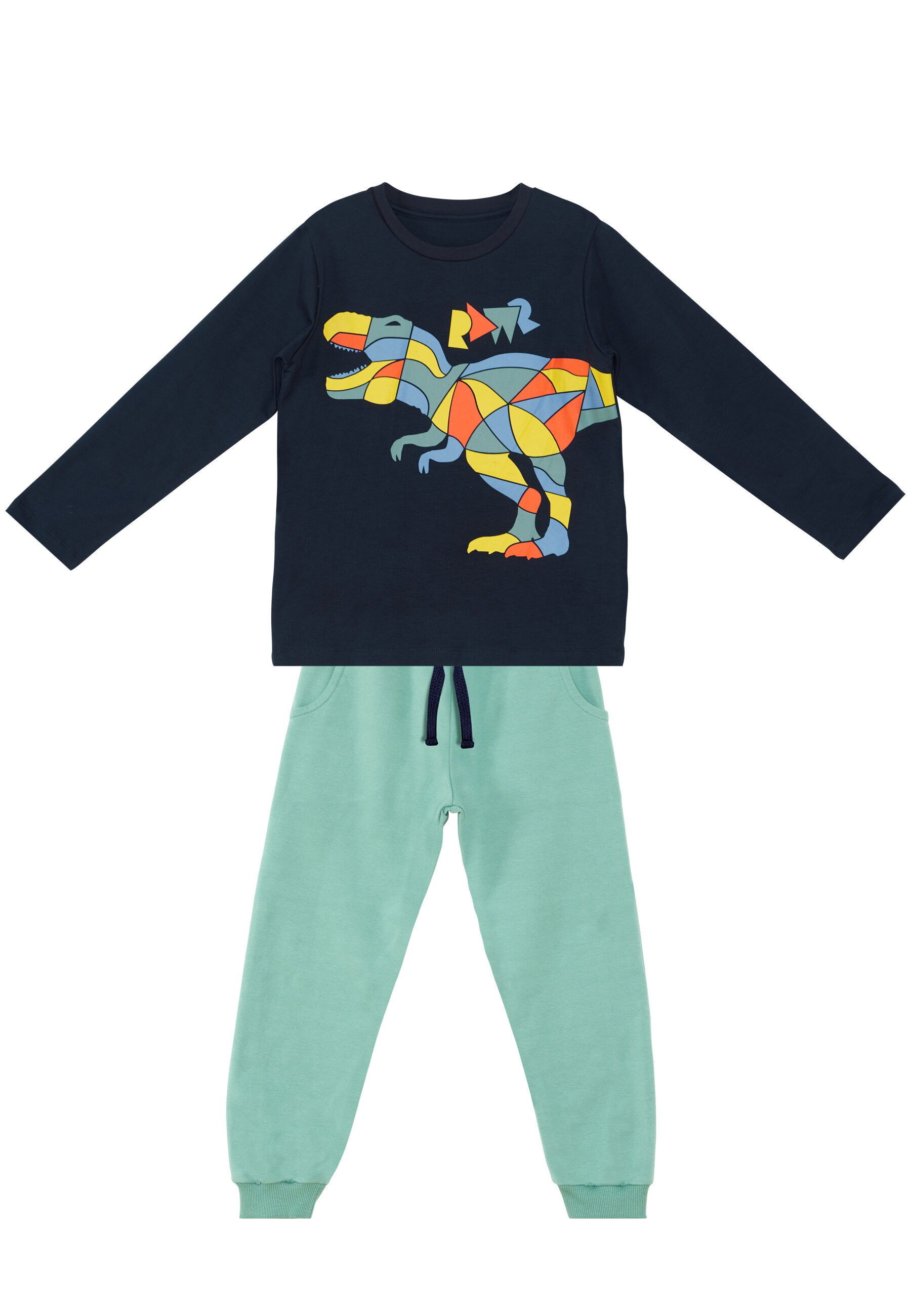 Denokids Hausanzug »Dinosaur«, (2 tlg.), mit Dinosaurier-Motiv