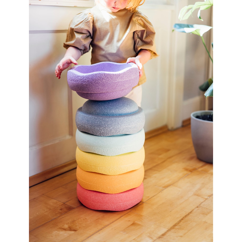 Stapelstein Balancetrainer »Stapelstein rainbow pastel«, für Drinnen und Draußen, 6-tlg. ØxH: 27,5x12 cm