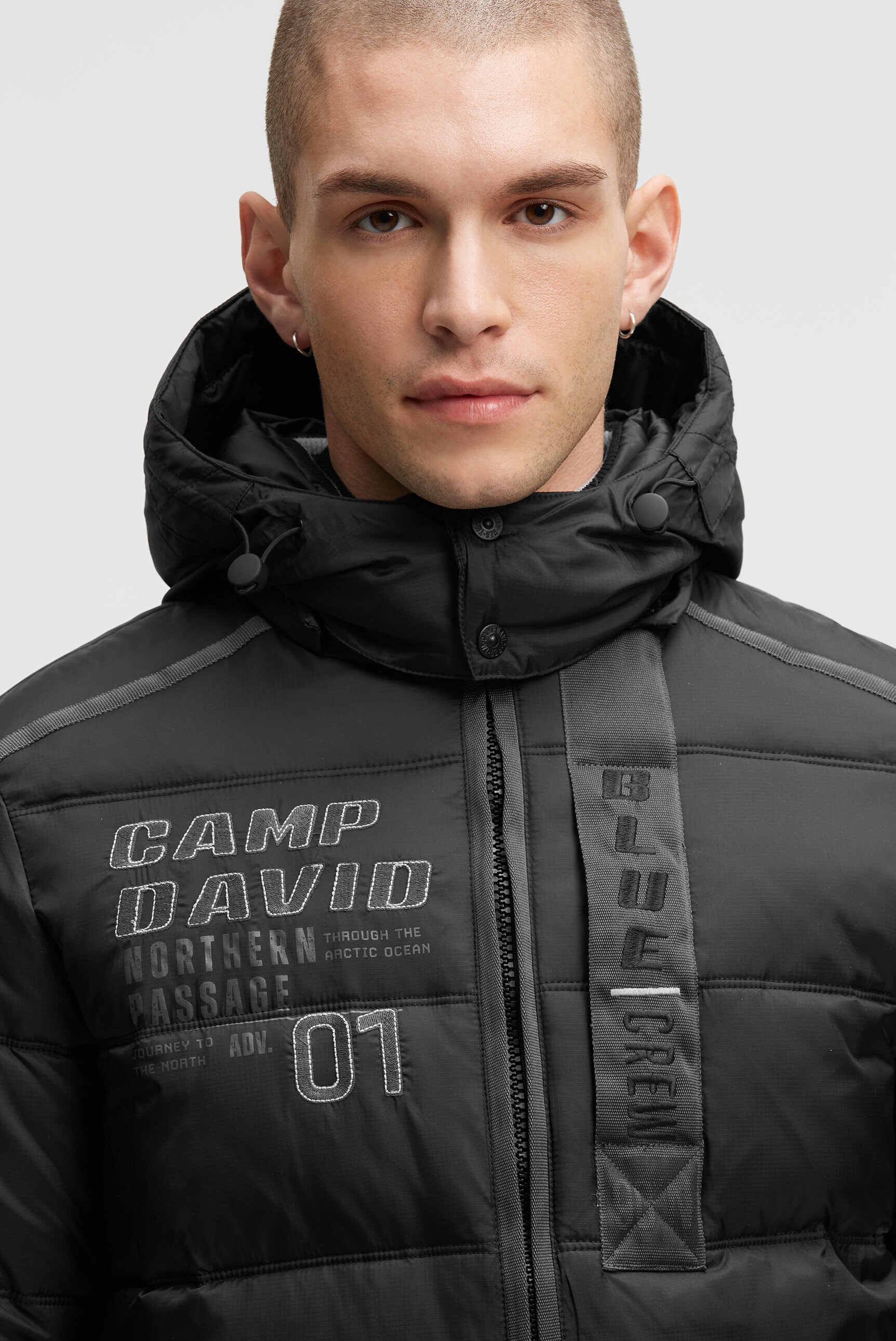 CAMP DAVID Winterjacke mit Kapuze mit abtrennbarer Kapuze