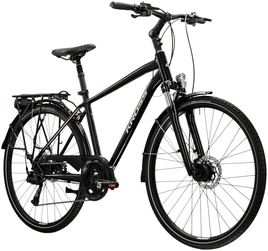 Kross Trekkingrad »Trekkingrad Trans 7.0 schwarz 20 Gänge«, 20 Gang, Shimano, CUES U6020 Schaltwerk, Kettenschaltung