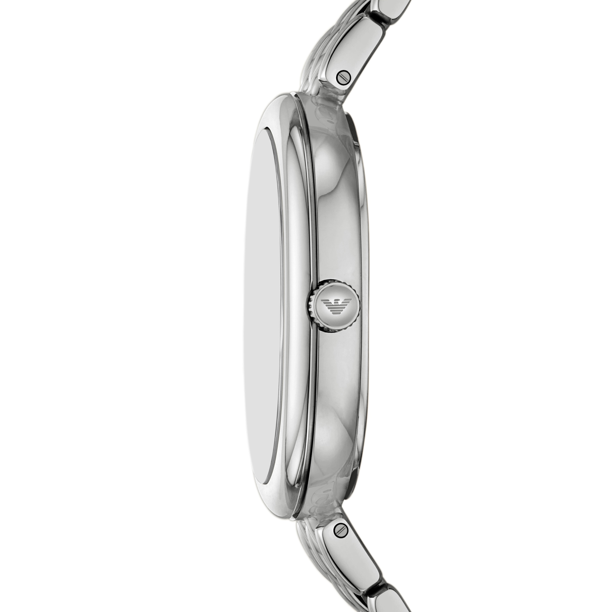 Emporio Armani Quarzuhr, Armbanduhr, Damenuhr, Edelstahlarmband, analog