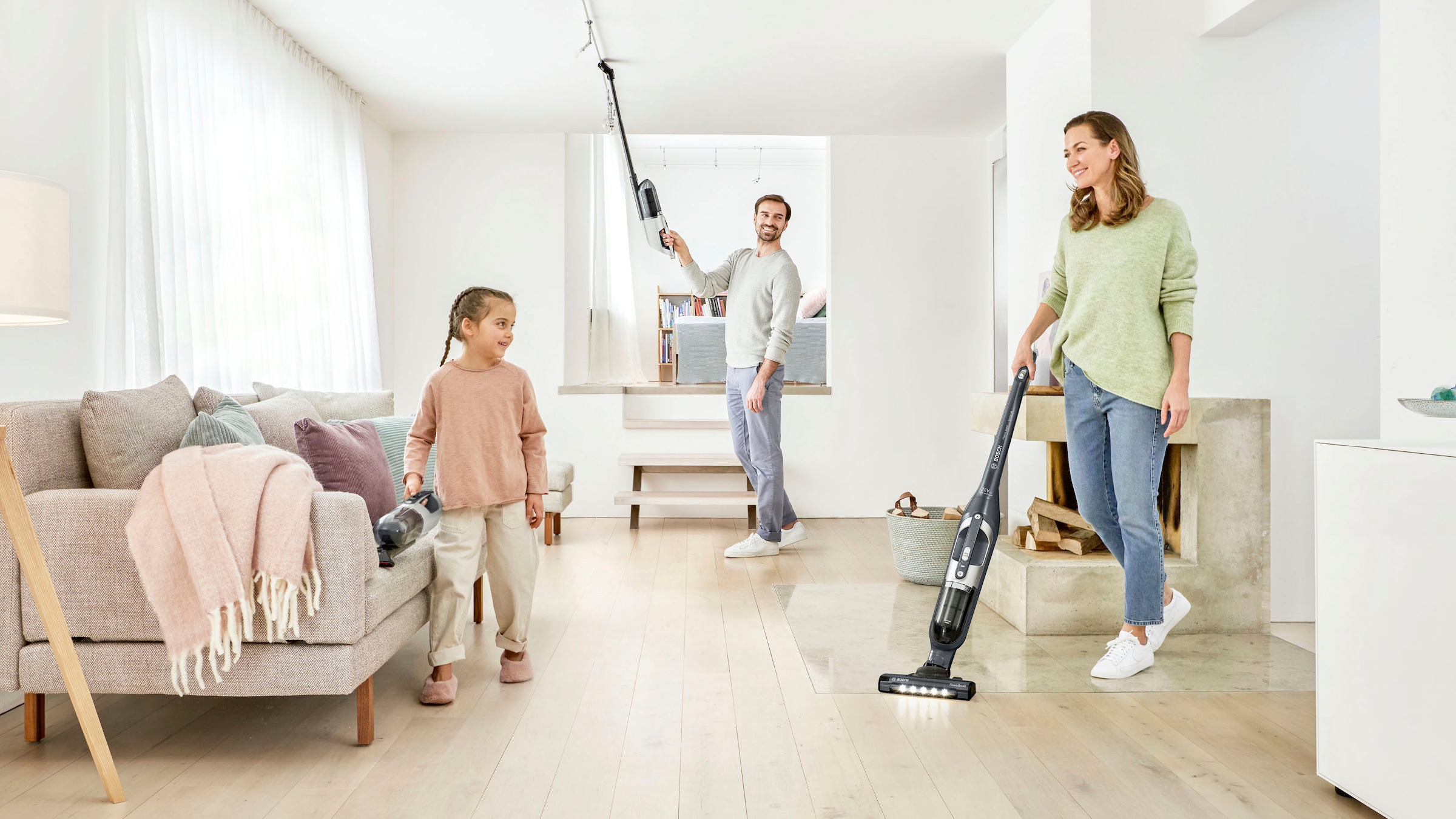 BOSCH Akku-Hand-und Stielstaubsauger »Flexxo Gen 2 Serie 4 BBH3P280«, 28 V, Power Düse mit LED, integriertes Zubehör